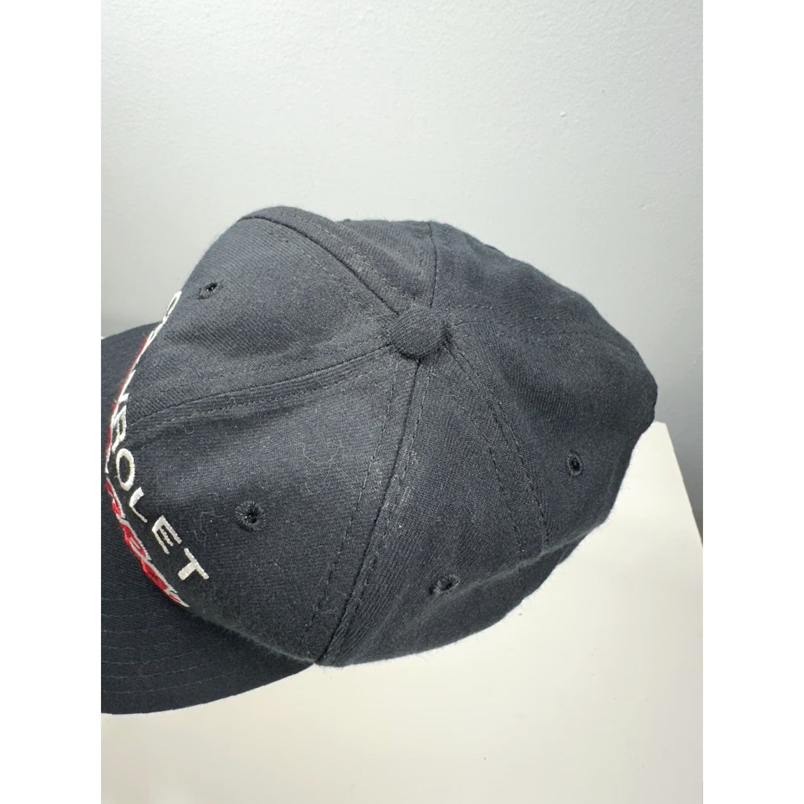 New Era VINTAGE 90s Chevrolet Hanes New Era Snapback Hat Made in USA Black M/L Size ONE SIZE - 4 Thumbnail