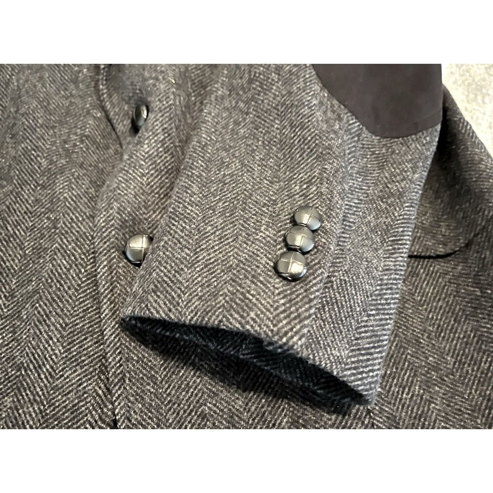 Pendleton Pendleton Western Tweed Wool Jacket Blazer Sport Coat 42 Dark Gray Men Wool Tweed 2 Button Western Theme Mens Size 42R - 6 Thumbnail