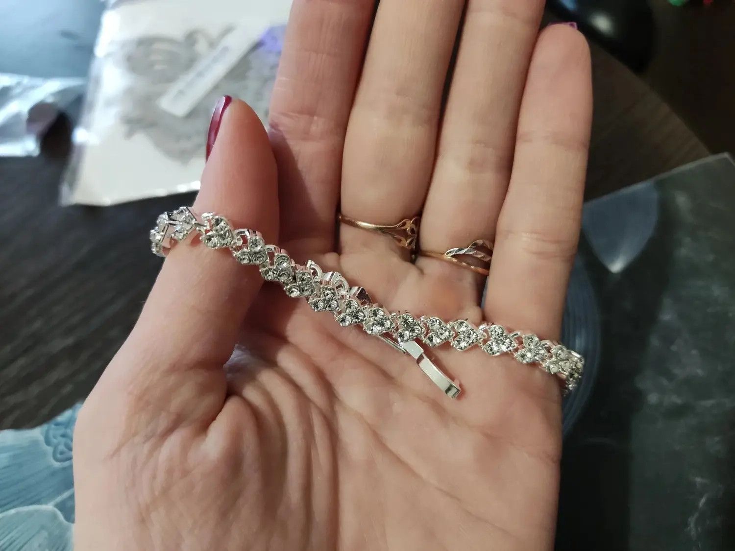 Other Silver Color AAA Cubic Zirconia Tennis Chain Bracelet Size ONE SIZE - 4 Thumbnail