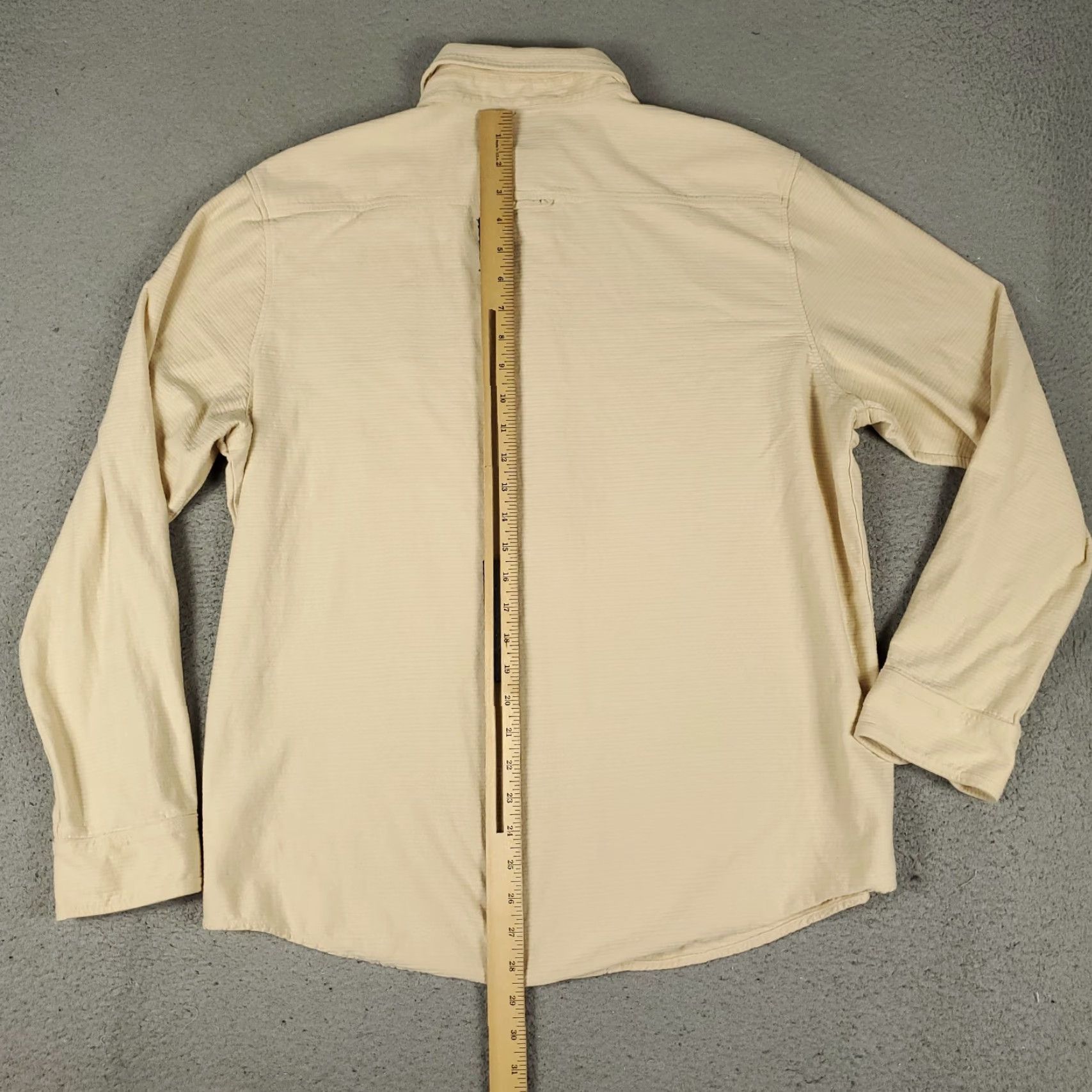 UNTUCKit UNTUCKit Shirt Mens XL Ivory Thick Fabric Button-Up Long Sleeve Casual Formal Workwear Size US XL / EU 56 / 4 - 4 Thumbnail