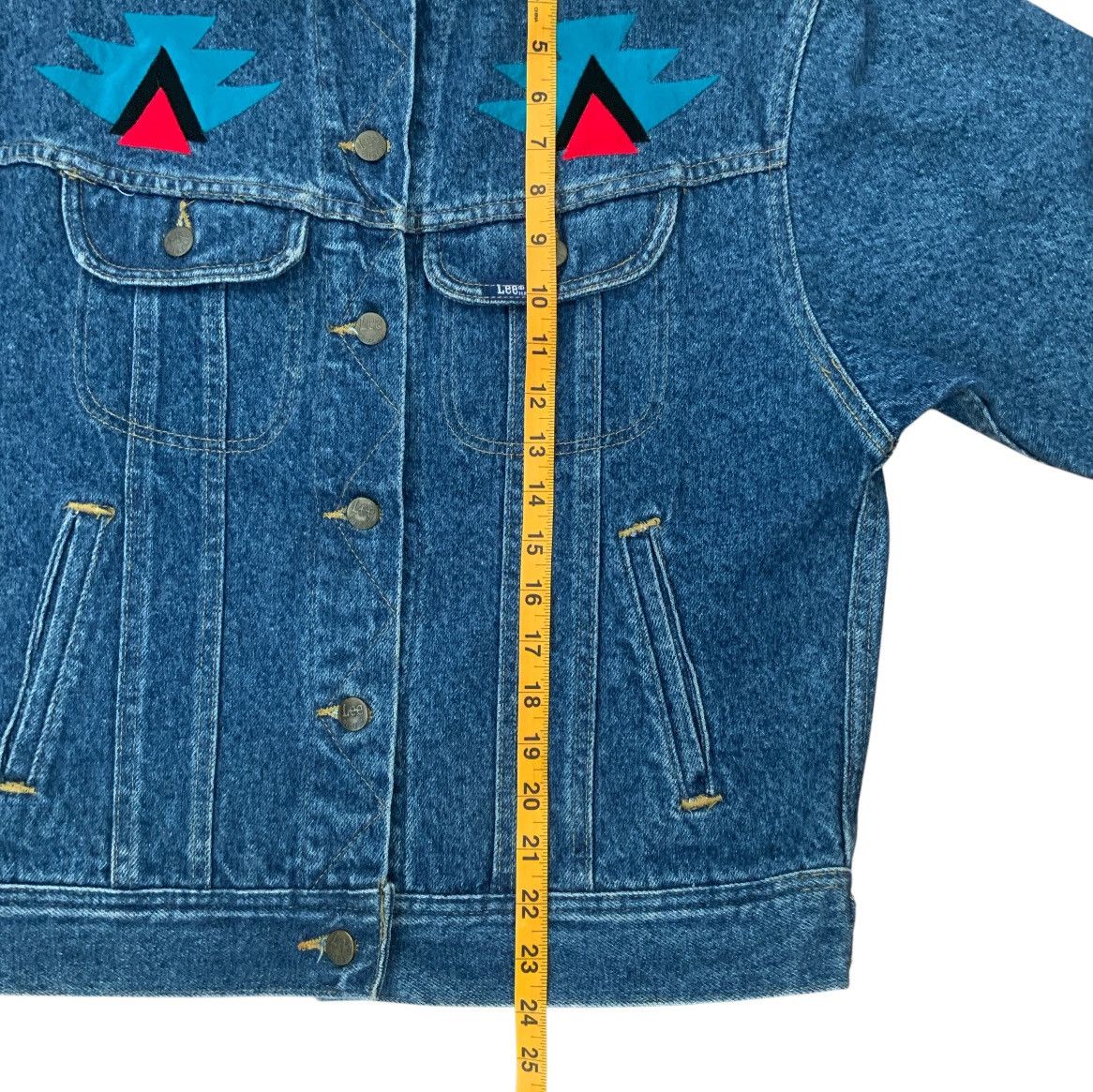 Lee Lee Riders Rodeo Western Appliqué Vintage Denim Jean Jacket Size S / US 4 / IT 40 - 10 Thumbnail