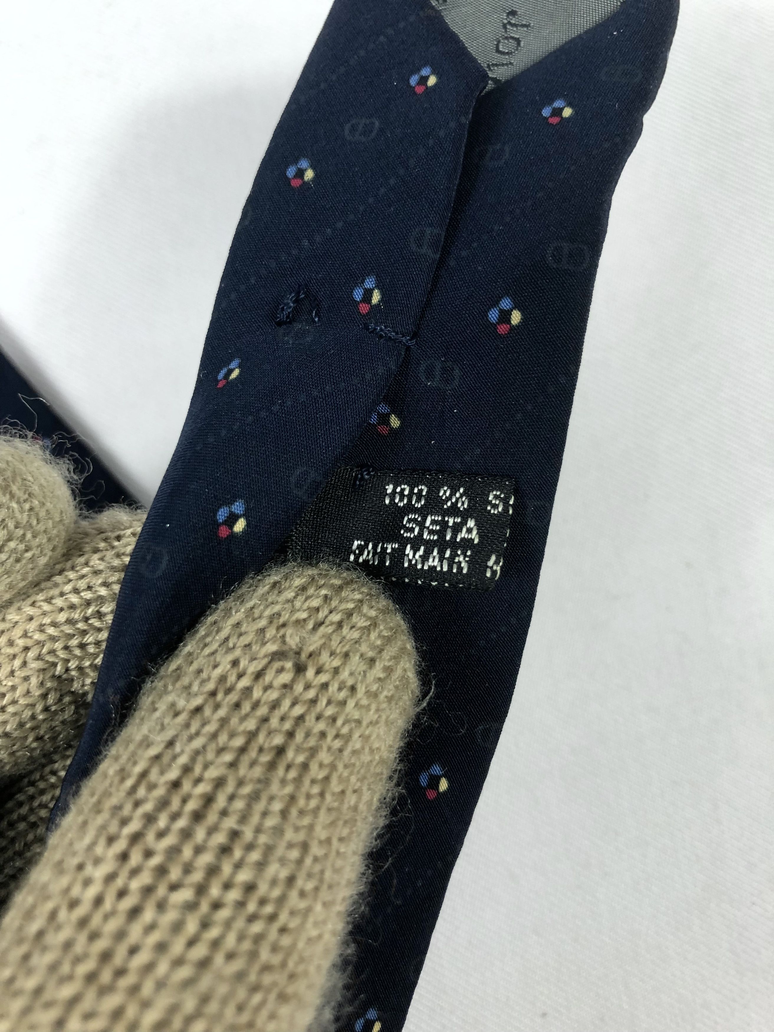 Christian Dior Monsieur Rare Vintage Christian Dior Monsieur CD MonogramSilk Tie Size ONE SIZE - 8 Thumbnail
