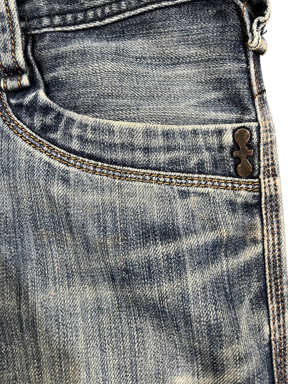 Diesel × Diesel Black Gold Vintage Diesel Embroidded Distressed Denim Size US 31 - 6 Thumbnail
