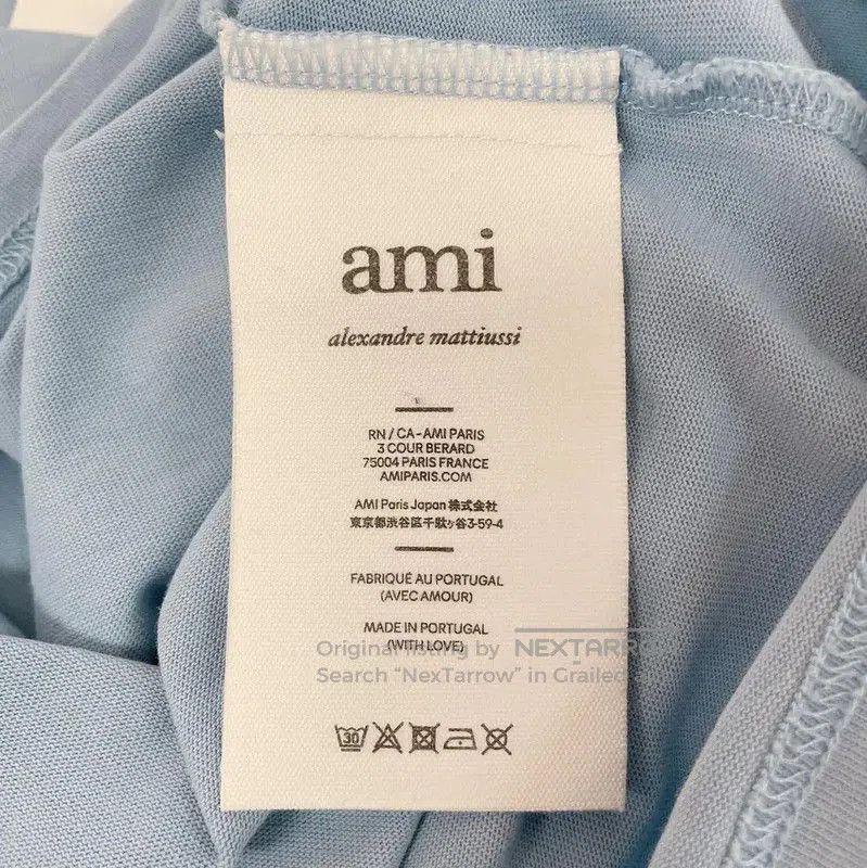 AMI AMI Summer Blue Cotton Graphic T-Shirt . Size M / US 6-8 / IT 42-44 - 8 Thumbnail