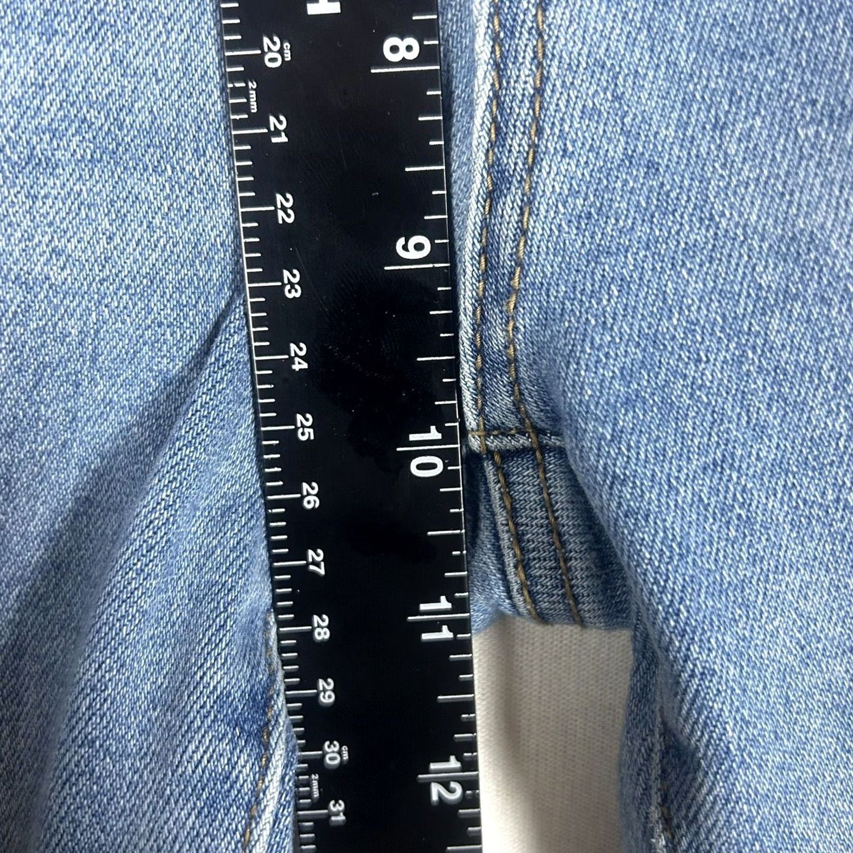 Denime Wax Jeans Button Fly Skinny Denim Juniors Size 5 Distressed Raw Hem Women's Jeans Size 27" / US 4 / IT 40 - 7 Thumbnail
