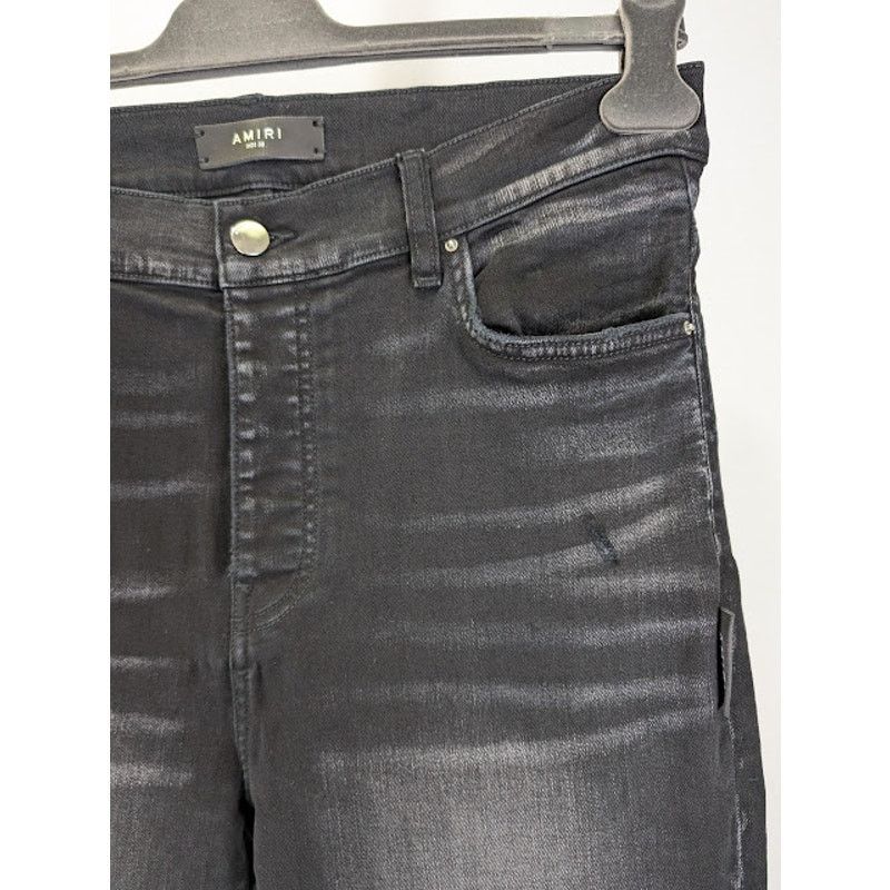Amiri o1rshd1 Stacked Flare Jeans in Aged Black Size US 32 / EU 48 - 10 Thumbnail