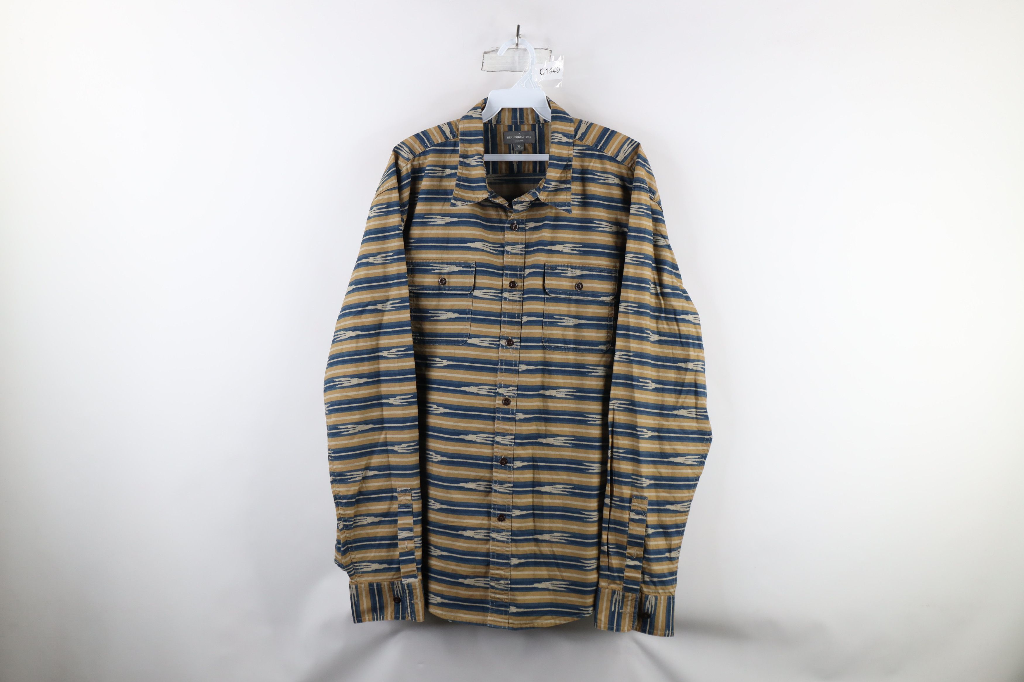 L.L. Bean × Vintage LL Bean Striped Southwestern Fiesta Collared Button Shirt Size US XL / EU 56 / 4 - 1 Thumbnail