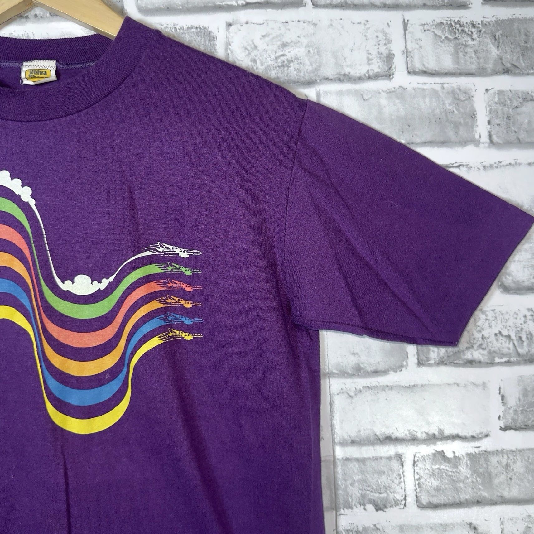 Velva Sheen VTG Velva Sheen Purple Republic Graphic Tee Unisex M USA SINGLE STITCH Shirt Adults Purple USA Graphic Tee Mens Womens Size US M / EU 48-50 / 2 - 2 Thumbnail