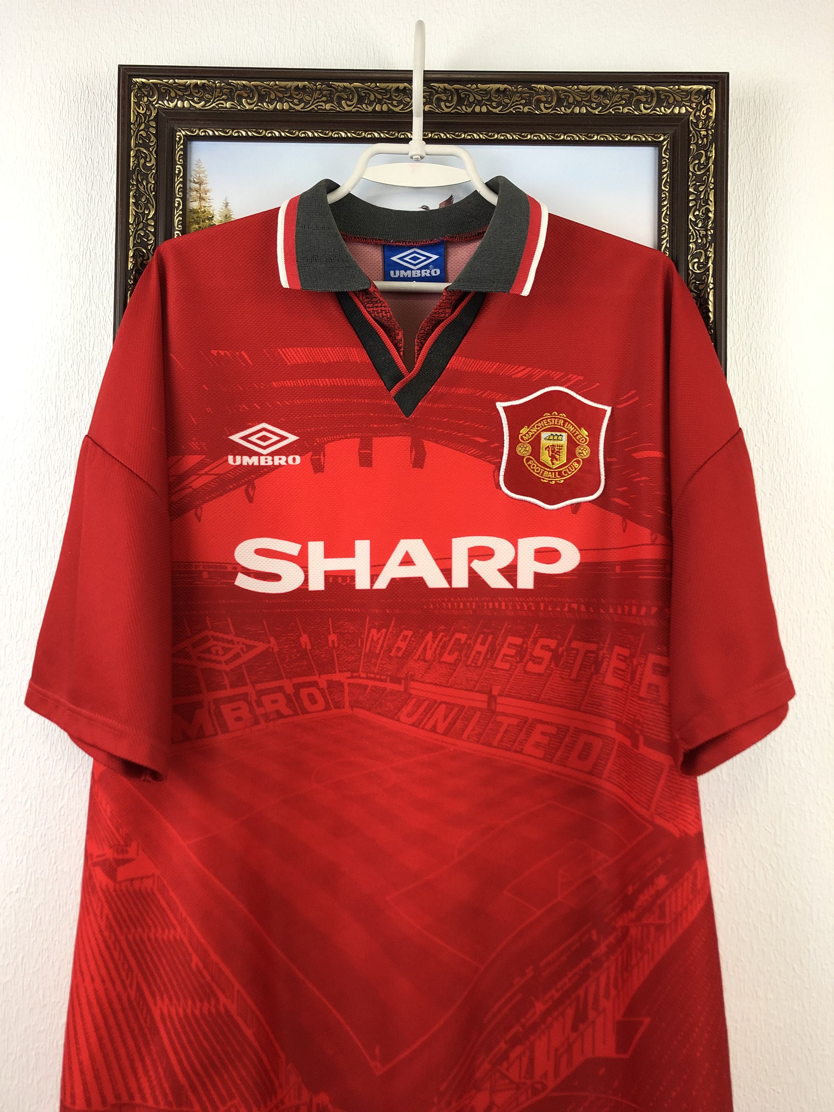 Umbro Manchester United football shirt 1994 Soccer Umbro Jersey Size US XXL / EU 58 / 5 - 2 Thumbnail