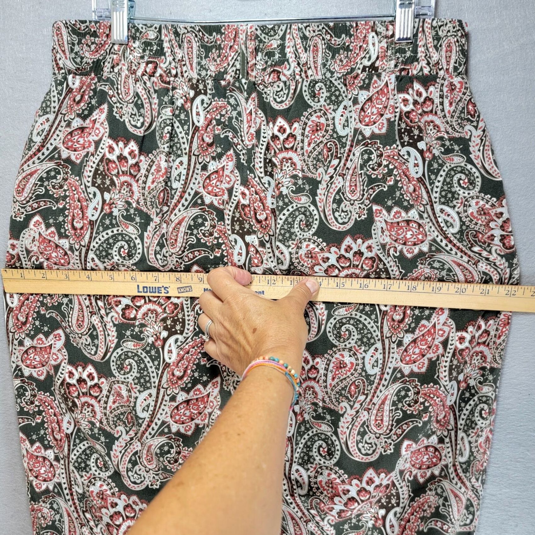 Vintage One5One Floral Jogger Pants Womens XL Casual Elastic Waist Boho Green Size 40" / US 18 - 7 Thumbnail