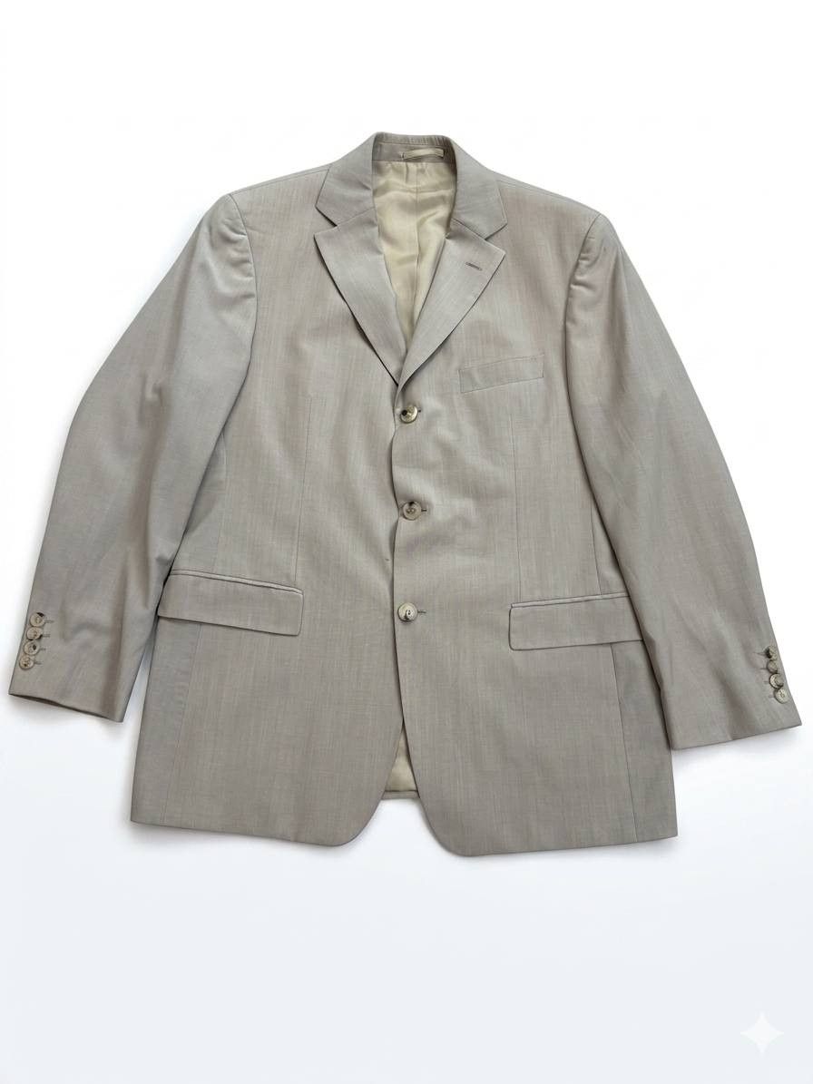 Hugo Boss Hugo Boss Rossellini Virgin Wool Blazer Beige Size 50 Size 40S - 1 Thumbnail