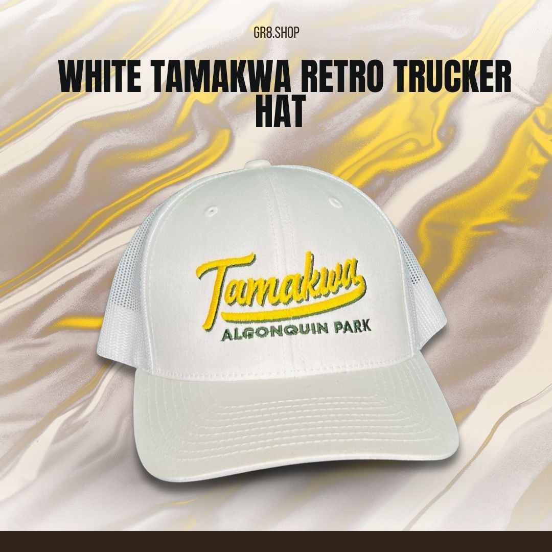 Other White Tamakwa Retro Trucker Hat With Mesh Back & Adjustable Size ONE SIZE - 1 Thumbnail