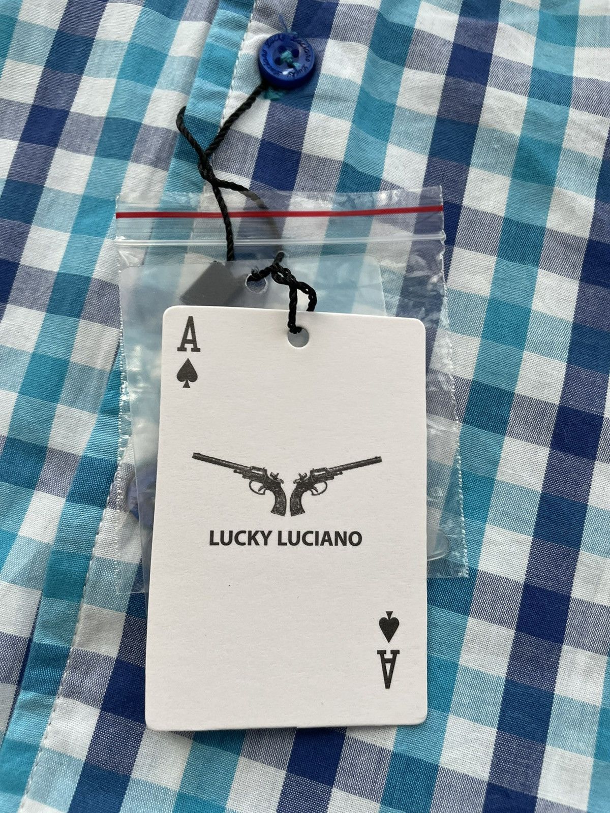 Other Lucky Luciano Button Up Shirt Mens XL Checkered New With Tag Size US XL / EU 56 / 4 - 4 Thumbnail