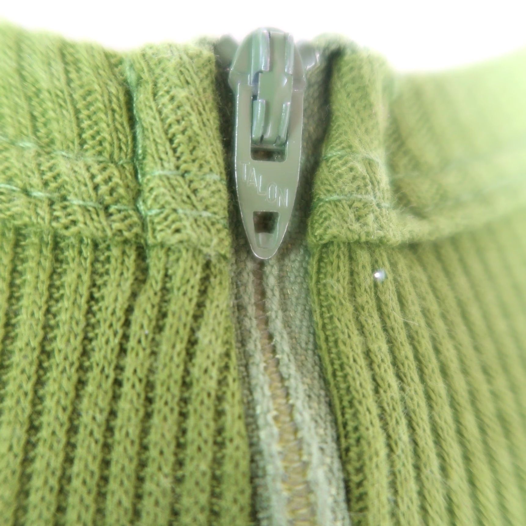 Olive VINTAGE Olive Green 1/4 Zip Ribbed Knit Sweater T-Shirt Top S Women Tunic 70s Seasonal Fall Winter Mens Womens Girls Boys Size S / US 4 / IT 40 - 5 Thumbnail