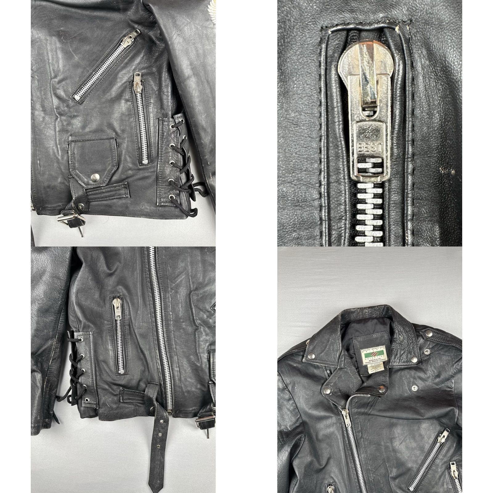 Harley Davidson VINTAGE Harley Davidson Leather Motorcycle Jacket Eagle Piel Mexico Biker M Mens Black Jacket Size US M / EU 48-50 / 2 - 8 Thumbnail