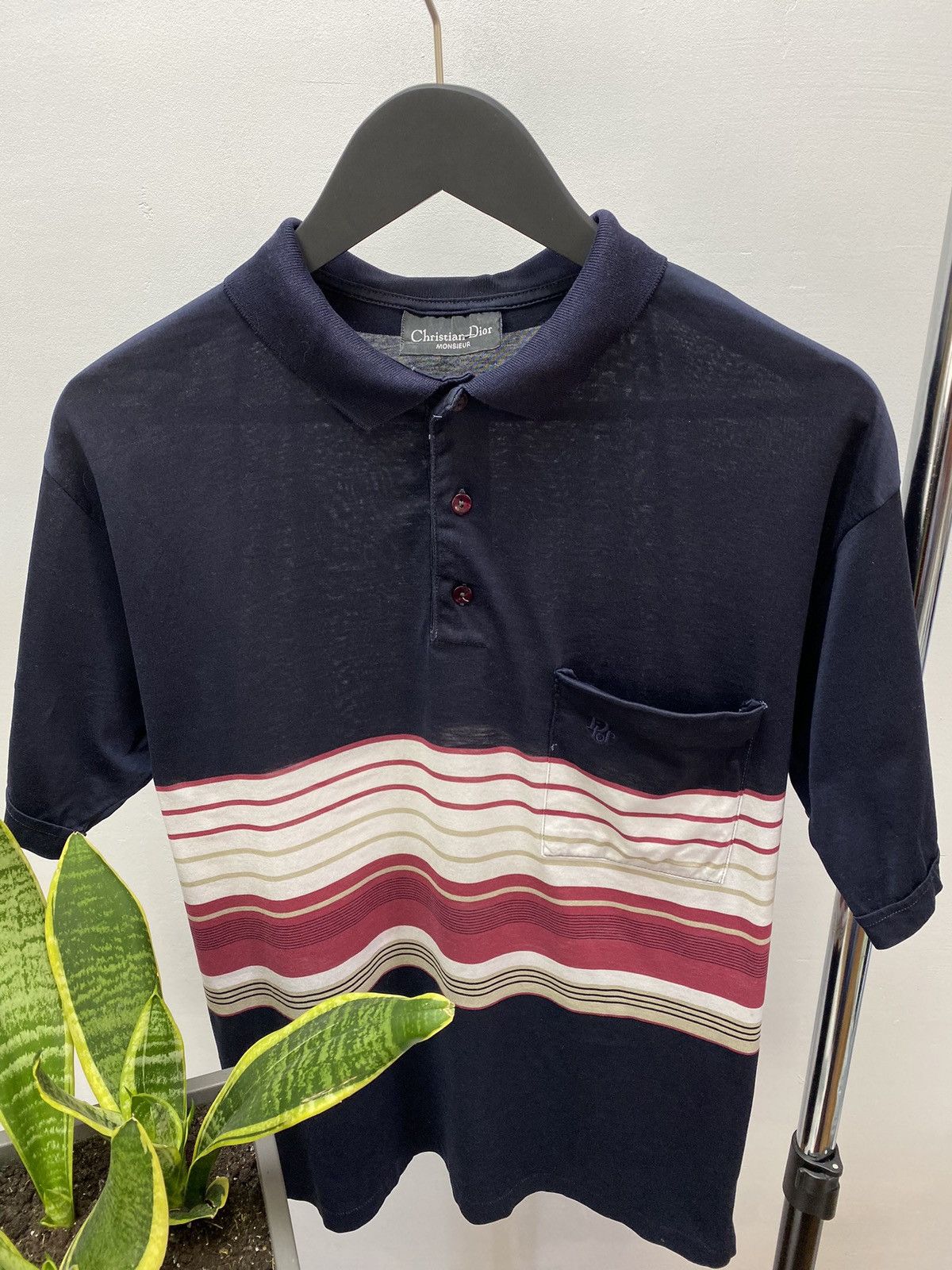Christian Dior Monsieur Rare Vintage Christian Dior Monsieur Blue Polo T shirt Size US L / EU 52-54 / 3 - 4 Thumbnail