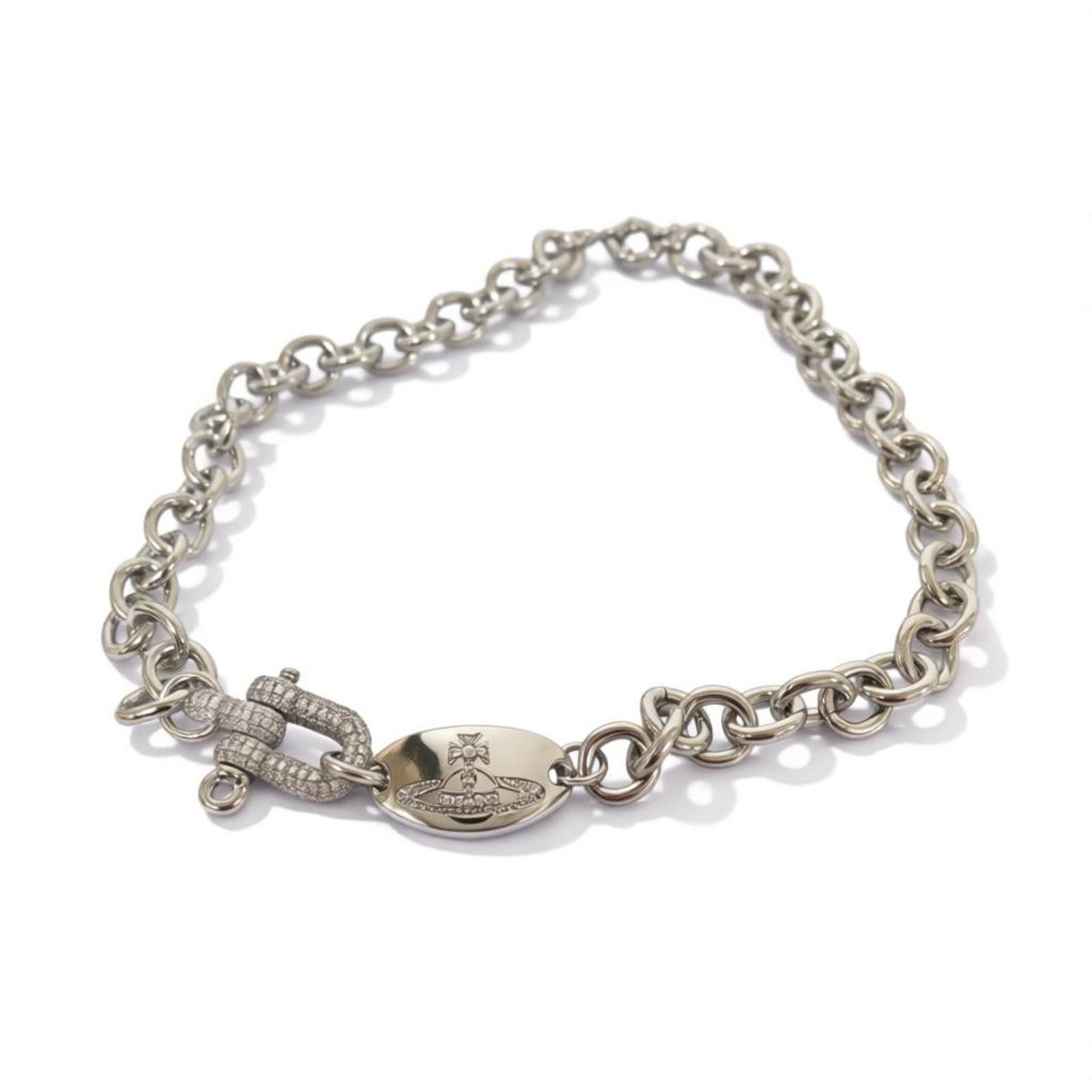 Vivienne Westwood Vivienne Westwood - Silver Chain Necklace Orb Pendant Size ONE SIZE - 1 Thumbnail