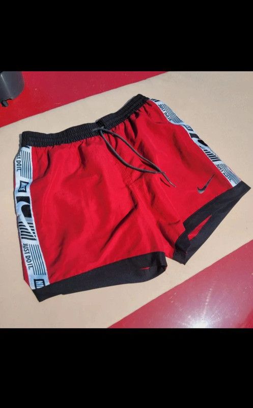 Nike × Vintage Vintage 90s Nike retro logo swoosh shorts Size US 30 / EU 46 - 1 Thumbnail