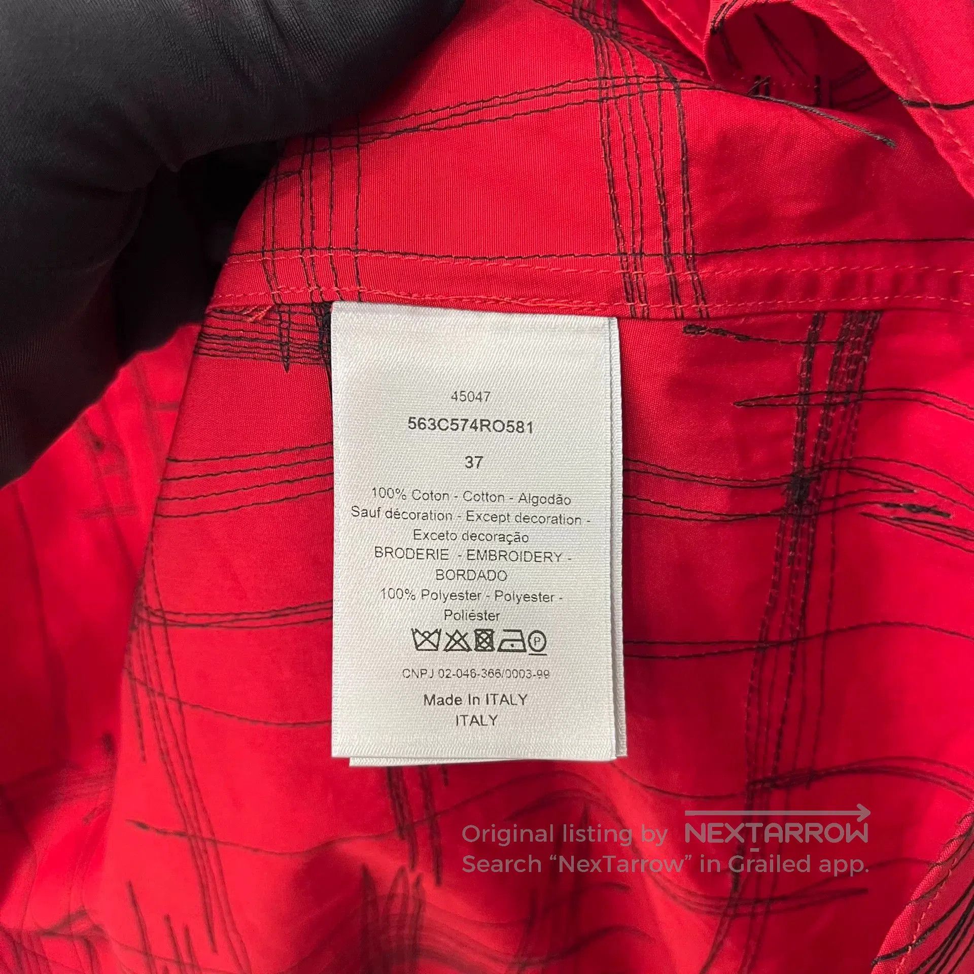 Dior red long sleeve dapper shirt by dior. Size US M / EU 48-50 / 2 - 4 Thumbnail