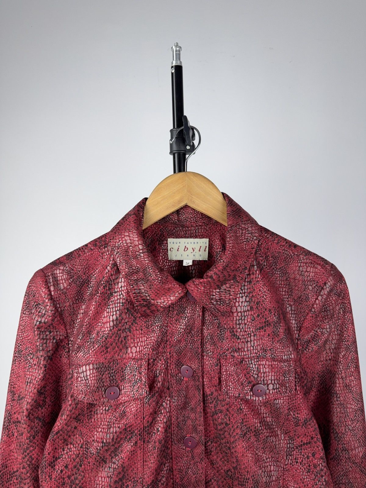 Other Avant-Garde Red Snakeskin Jacket – Artwear Faux Leather Size M / US 6-8 / IT 42-44 - 2 Thumbnail