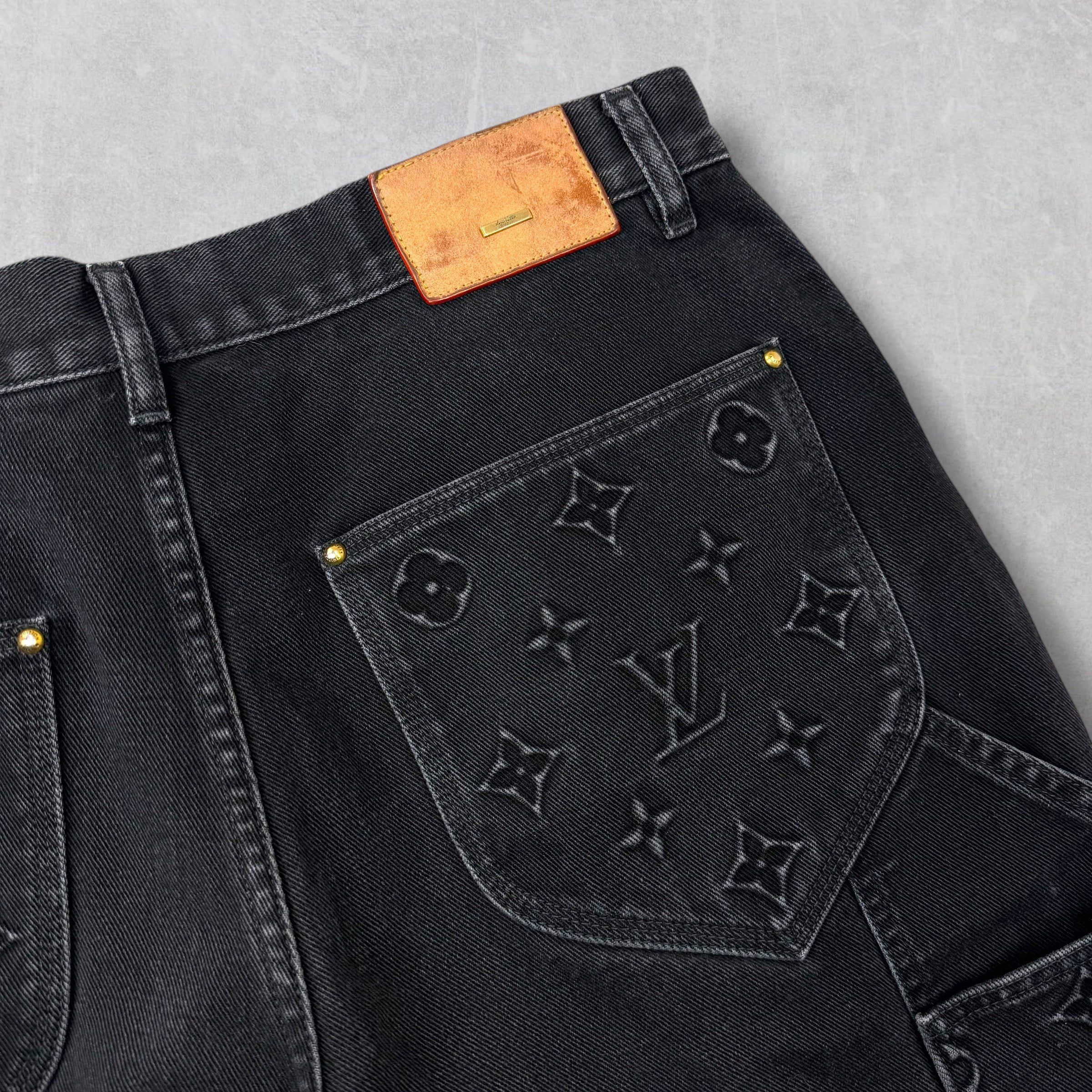Louis Vuitton Louis Vuitton Monogram Denim Carpenter Shorts 33 Size US 33 - 4 Thumbnail
