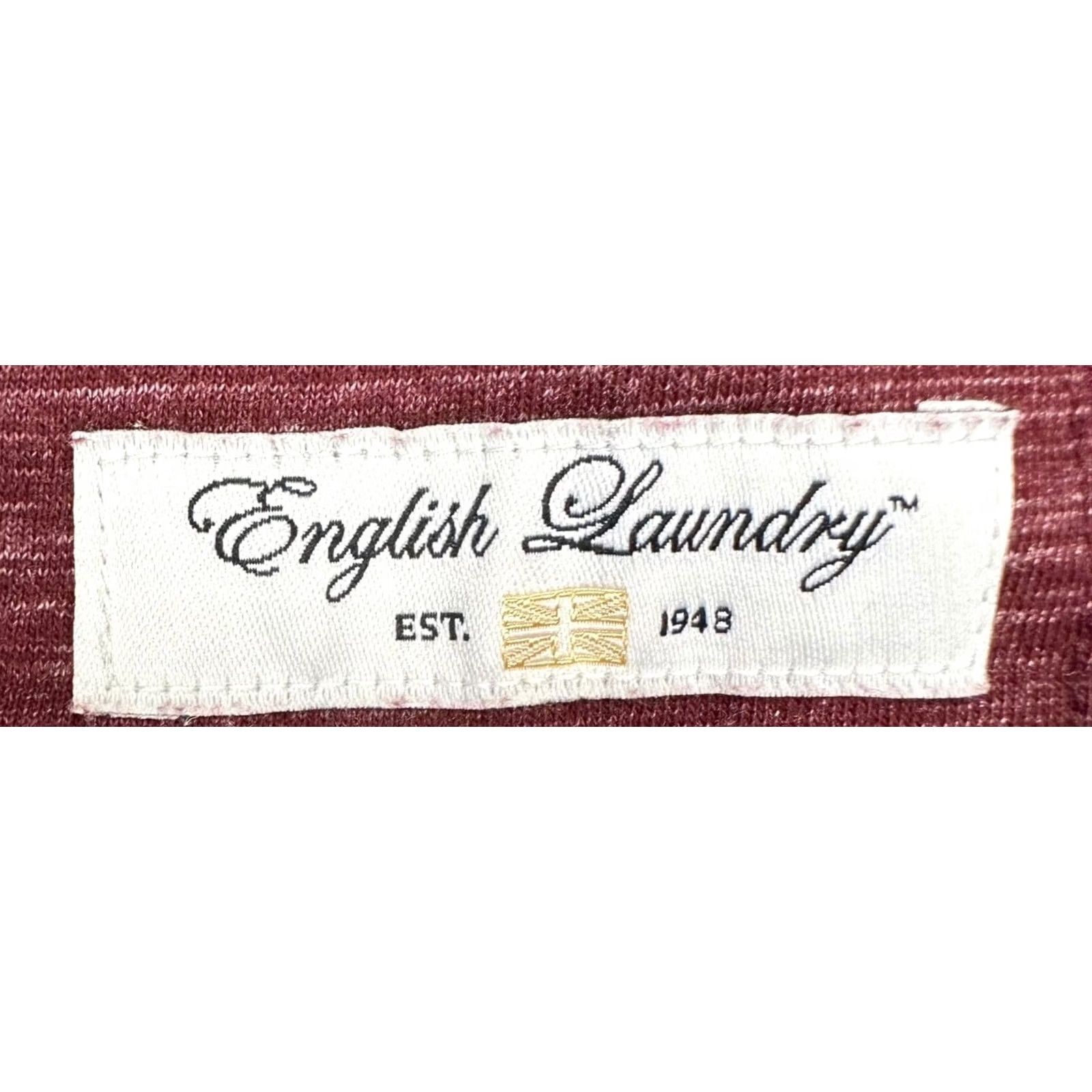 English Laundry English Laundry Polo Shirt Casual Outdoor Walking Comfort Lightweight Men XL Maroon Stripes Short Sleeve Pocket Rugby Size US XL / EU 56 / 4 - 4 Thumbnail