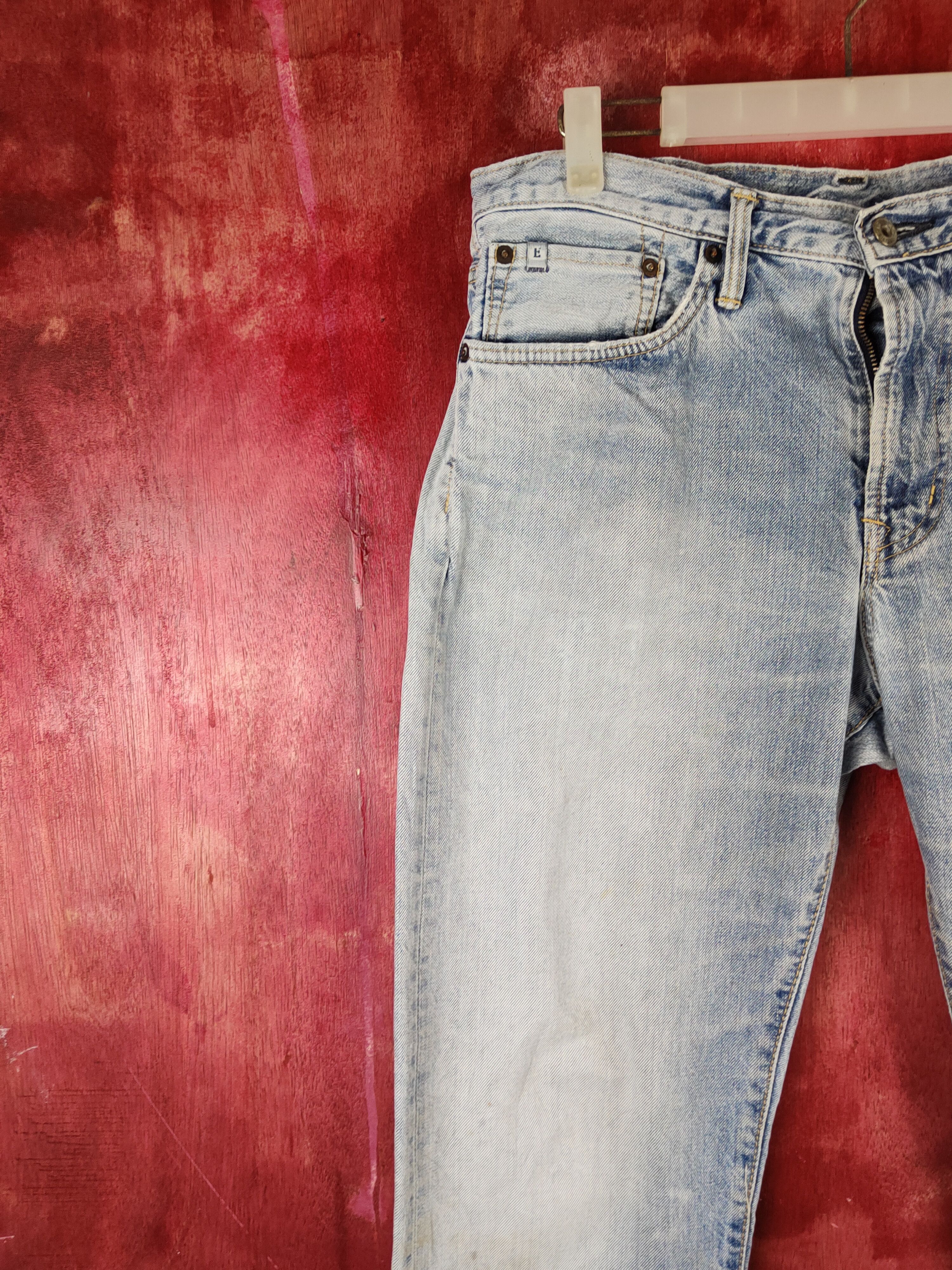 Edwin Edwin Blue Faded Distressed Ripped Jeans #S1636 Size US 31 - 4 Thumbnail