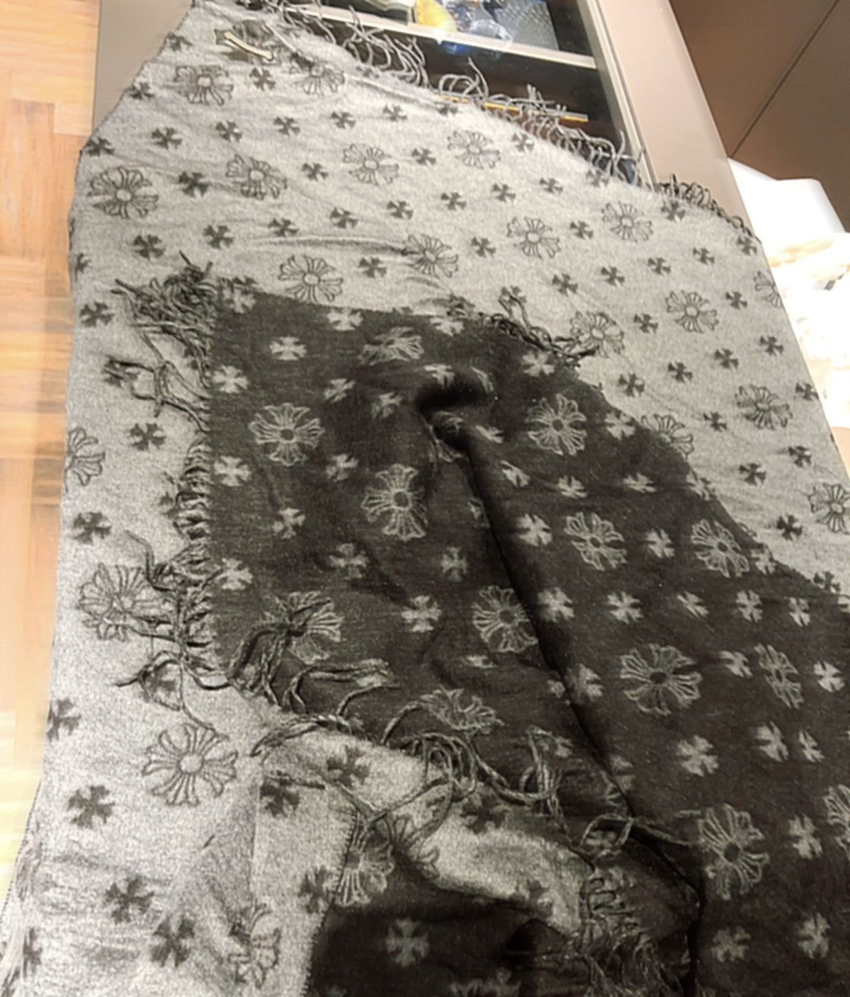 Chrome Hearts NEW Chrome Hearts Logo Silk Throw Blanket with CH invoice Size ONE SIZE - 3 Thumbnail