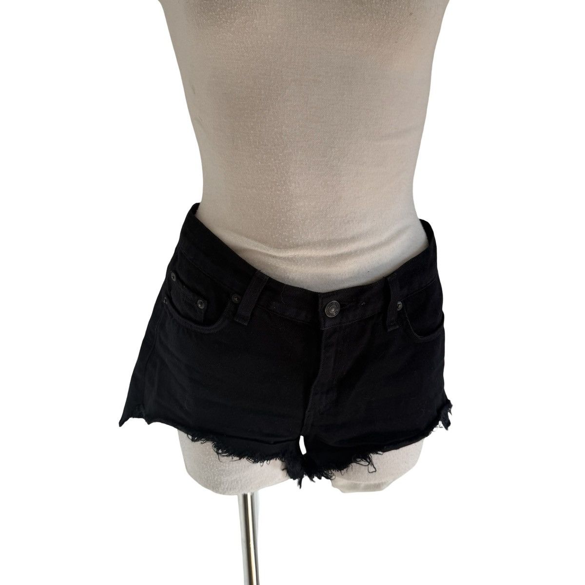 Rag & Bone rag & bone Black Cutoff Denim Shorts — Size 28 Size 28" / US 6 / IT 42 - 2 Thumbnail