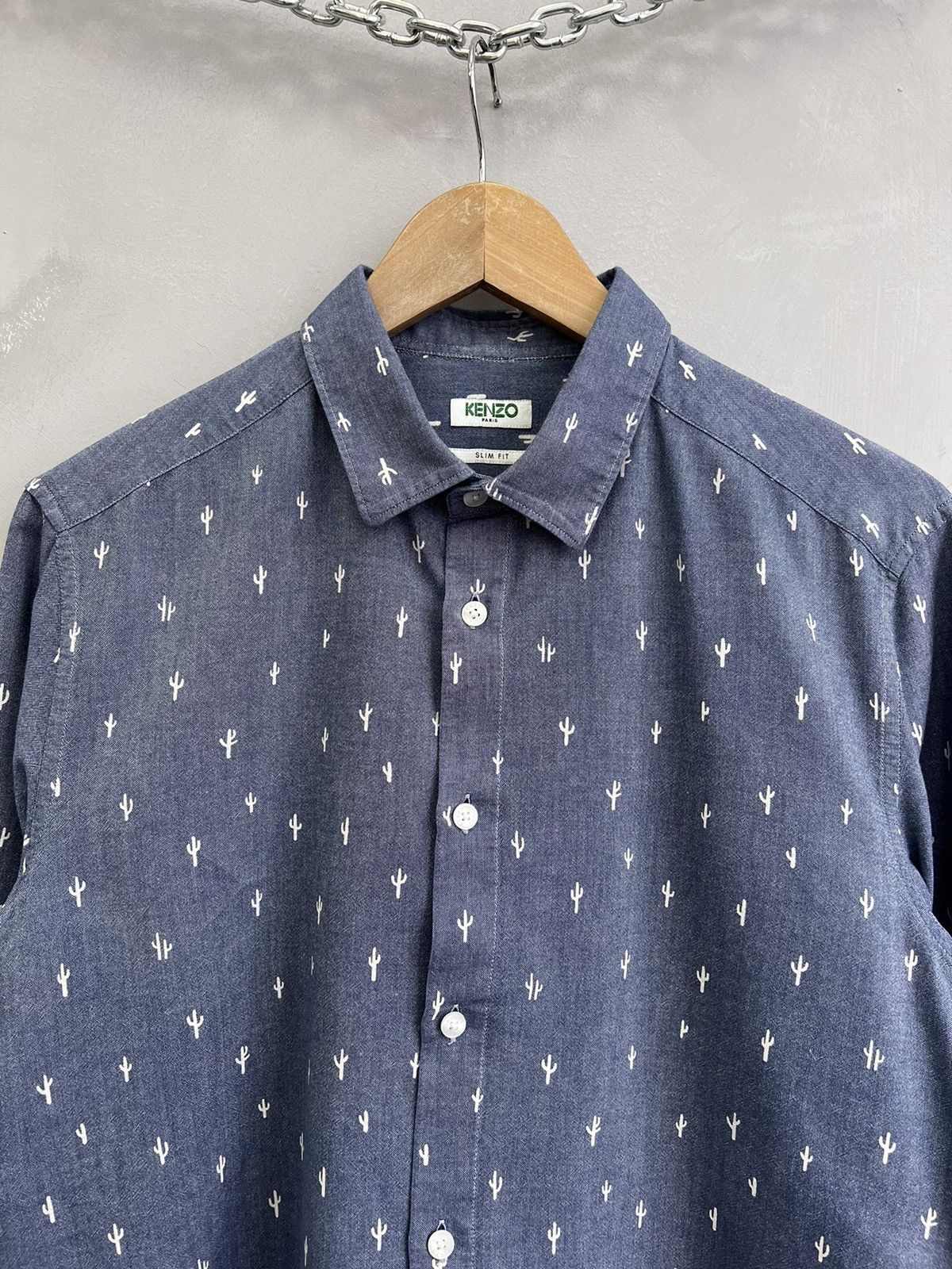 Kenzo Kenzo Shirt button up Streetwear Cactus Print Size US L / EU 52-54 / 3 - 3 Thumbnail