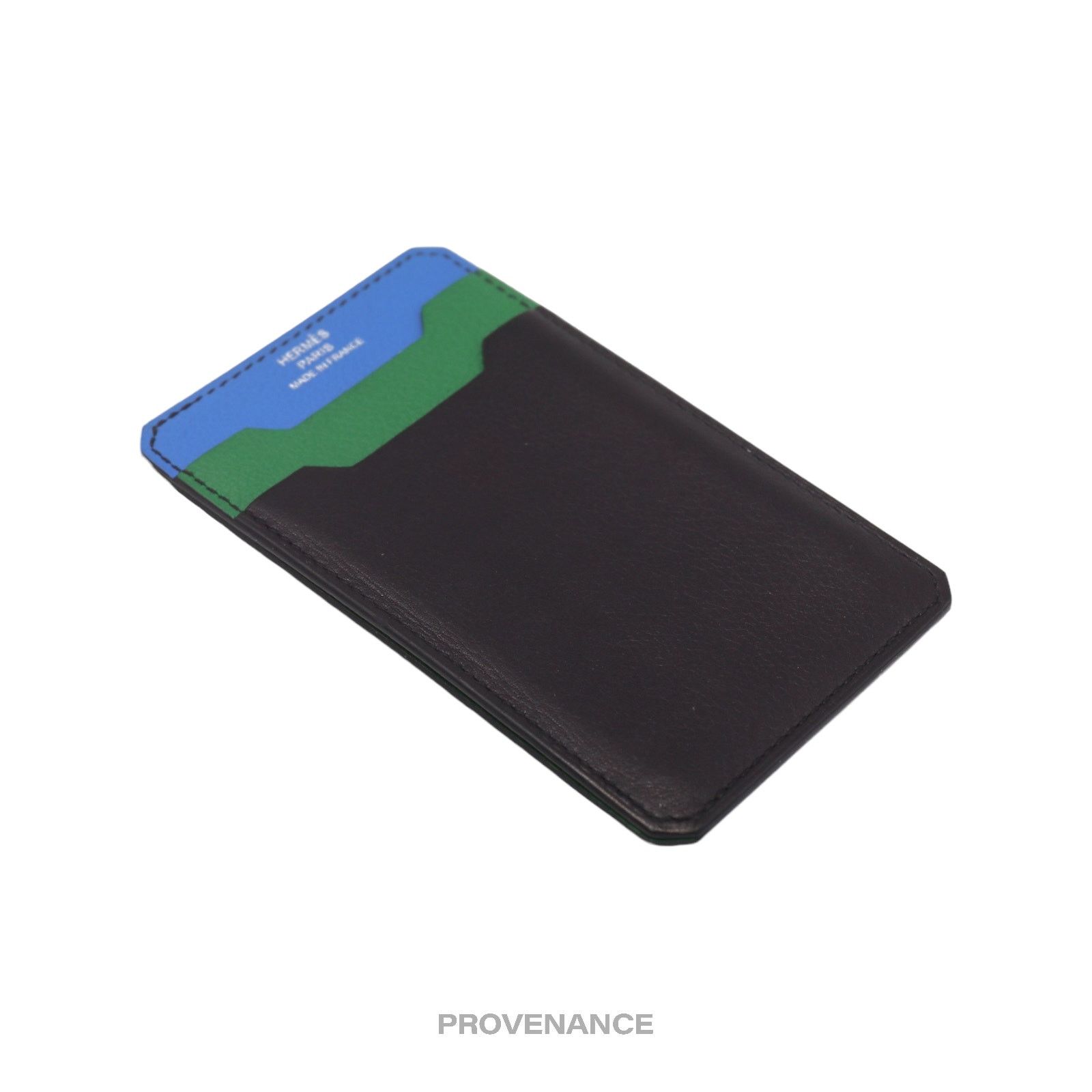 Hermes 🔴 Hermès 3CC Wallet - Blue/Black/Green Leather Size ONE SIZE - 3 Thumbnail