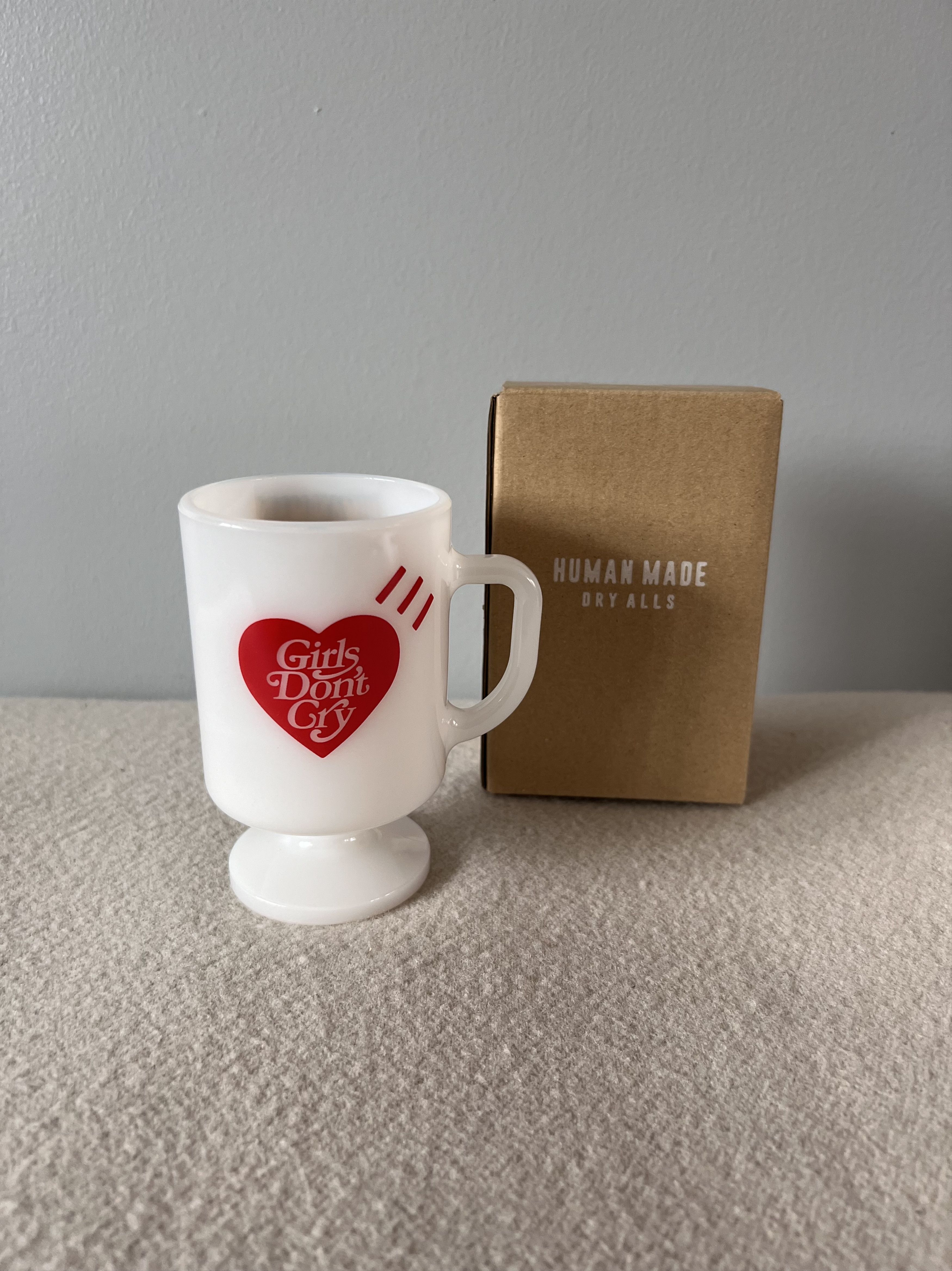 Girls Don't Cry MILK GLASS PEDESTAL MUG