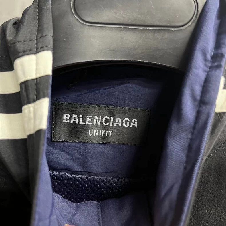 Balenciaga Balenciaga Indigo Stripe Letter Stand Up Collar Insert Slee Size US L / EU 52-54 / 3 - 3 Thumbnail