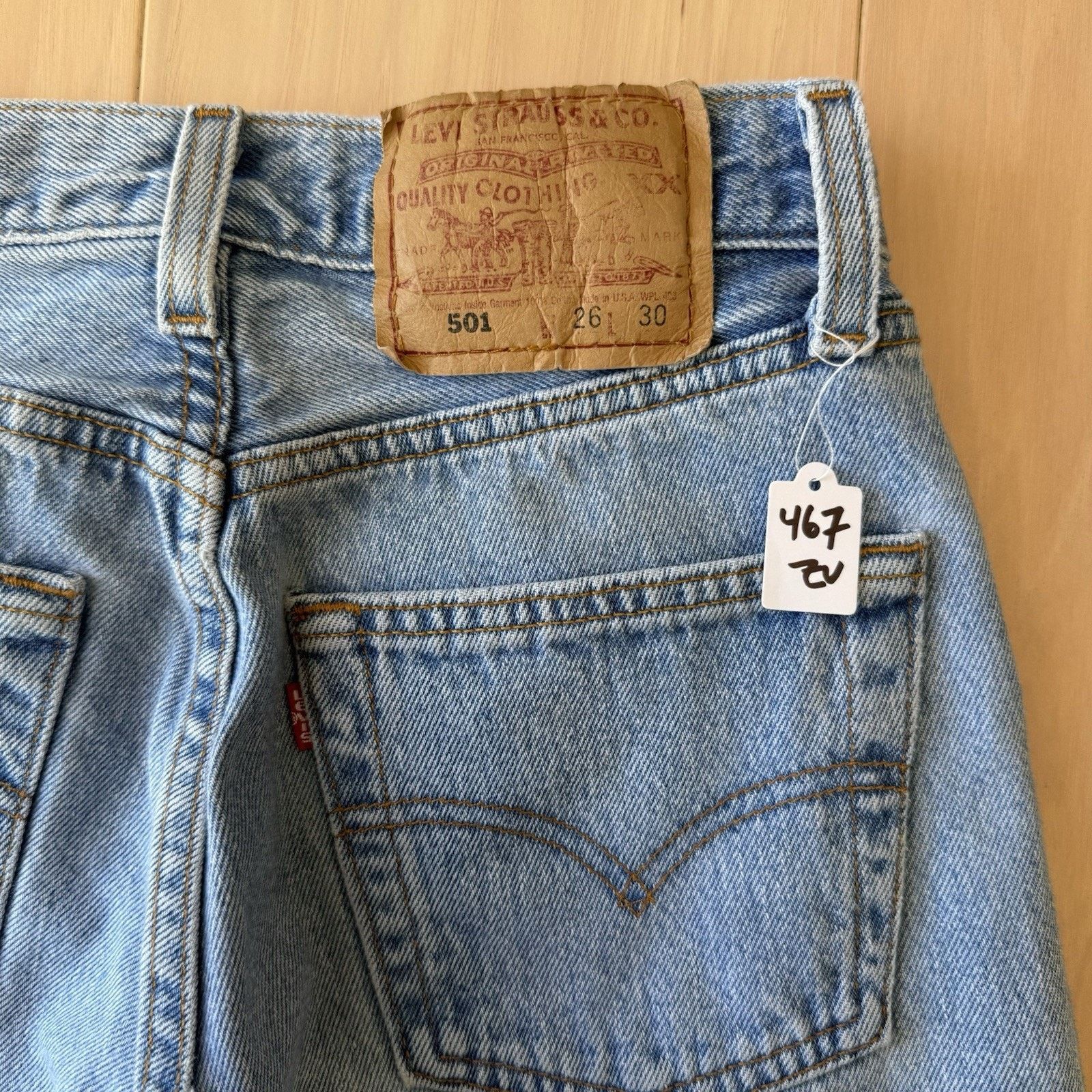 Levi's × Vintage Vintage Levis 501 Jeans 24 Blue 90s Denim Made in USA Size US 26 / EU 42 - 8 Thumbnail