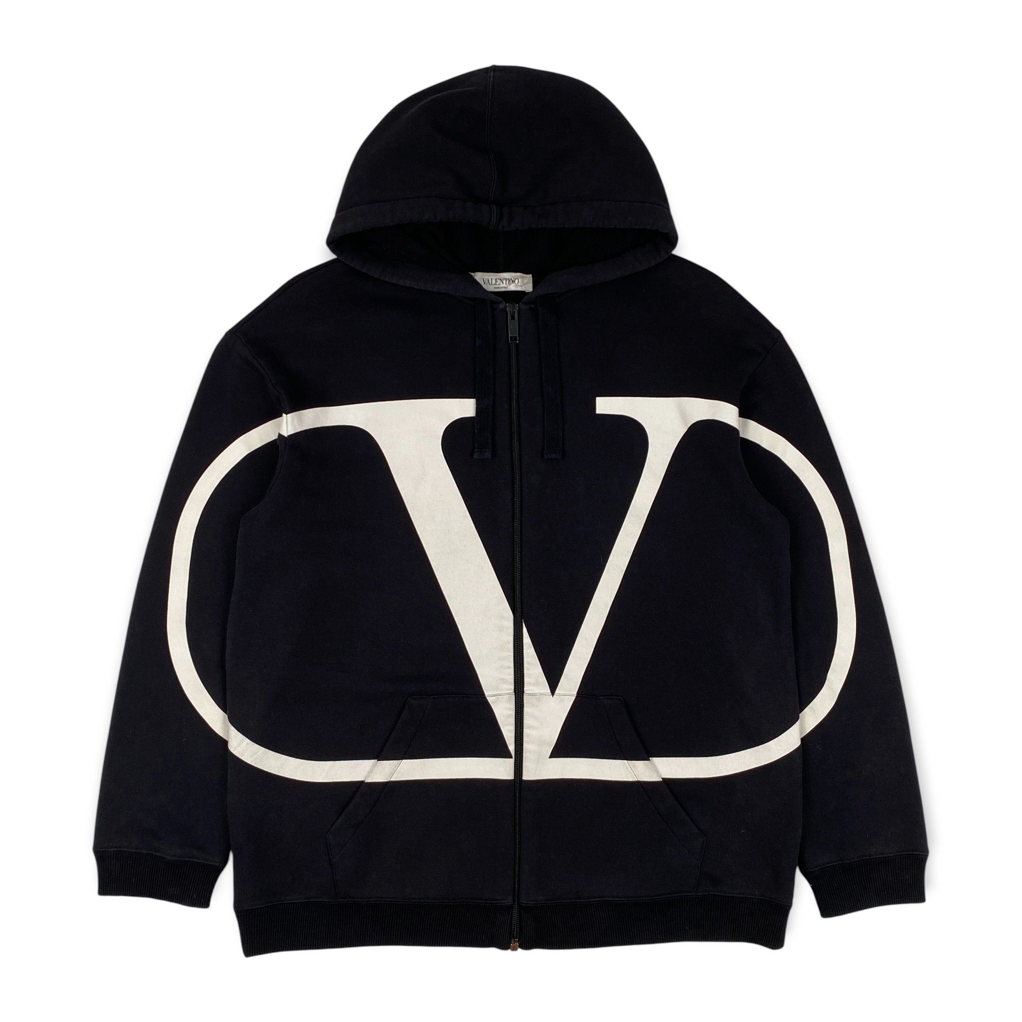 Valentino Garavani Go Logo Print Black Zipped Hoodie Size US XS / EU 42 / 0 - 1 Thumbnail