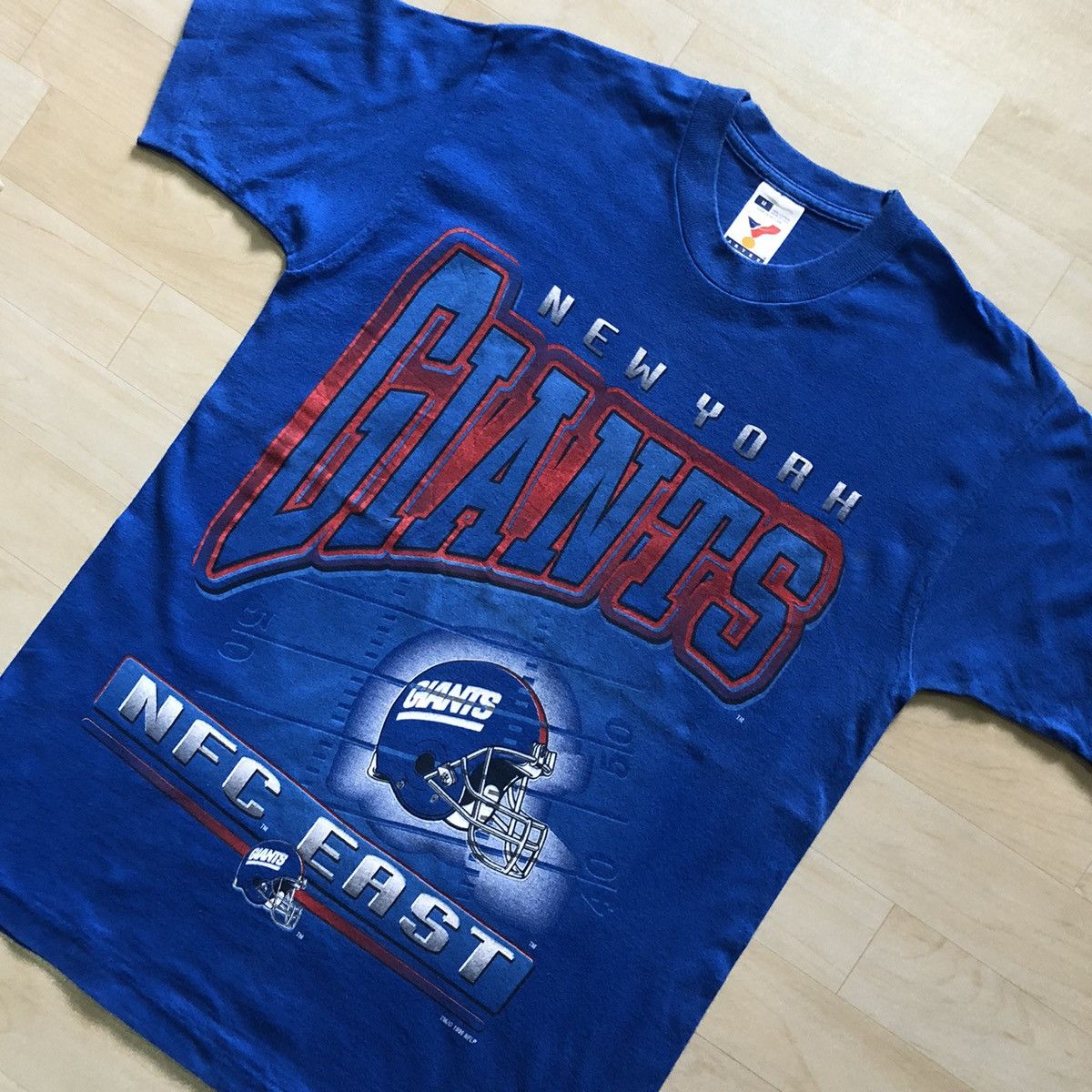 NFL × Vintage Vintage 90s New York Giants NFL Single Stich Tshirt Size US M / EU 48-50 / 2 - 2 Thumbnail