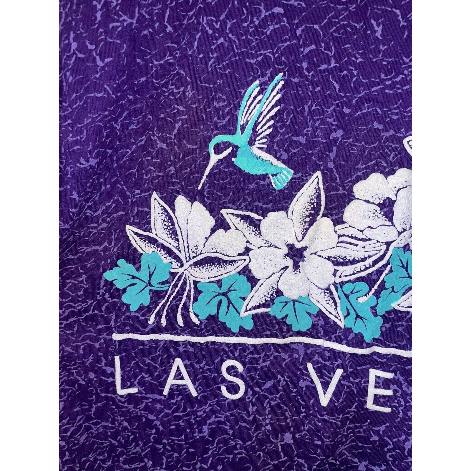 Jerzees Vintage Las Vegas Shirt Hummingbird Purple Tee 90s VTG M Size US M / EU 48-50 / 2 - 2 Thumbnail
