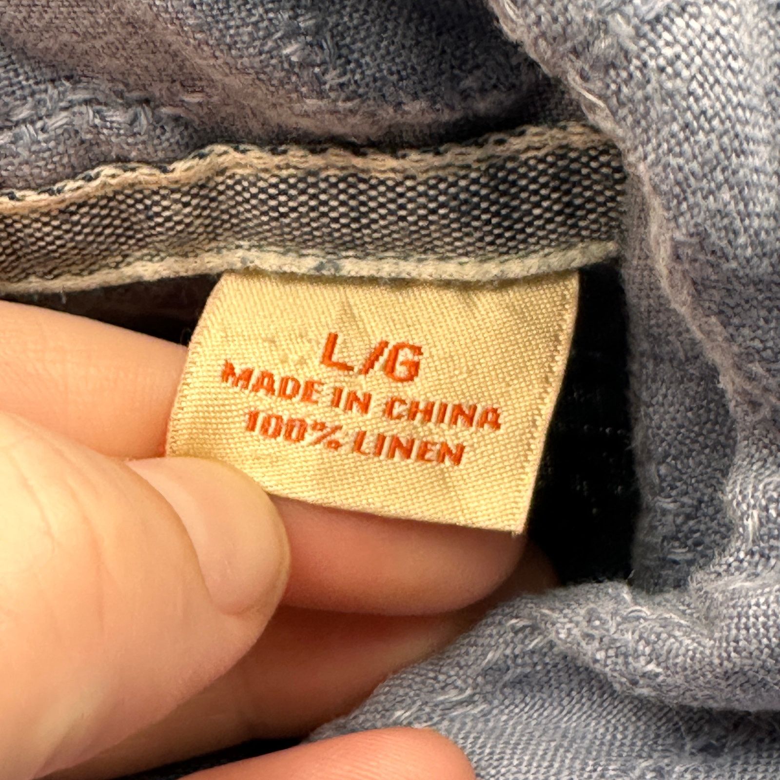 Tommy Bahama Tommy Bahama Linen Gray Blue Long Sleeve Button Shirt Large Size US L / EU 52-54 / 3 - 2 Thumbnail
