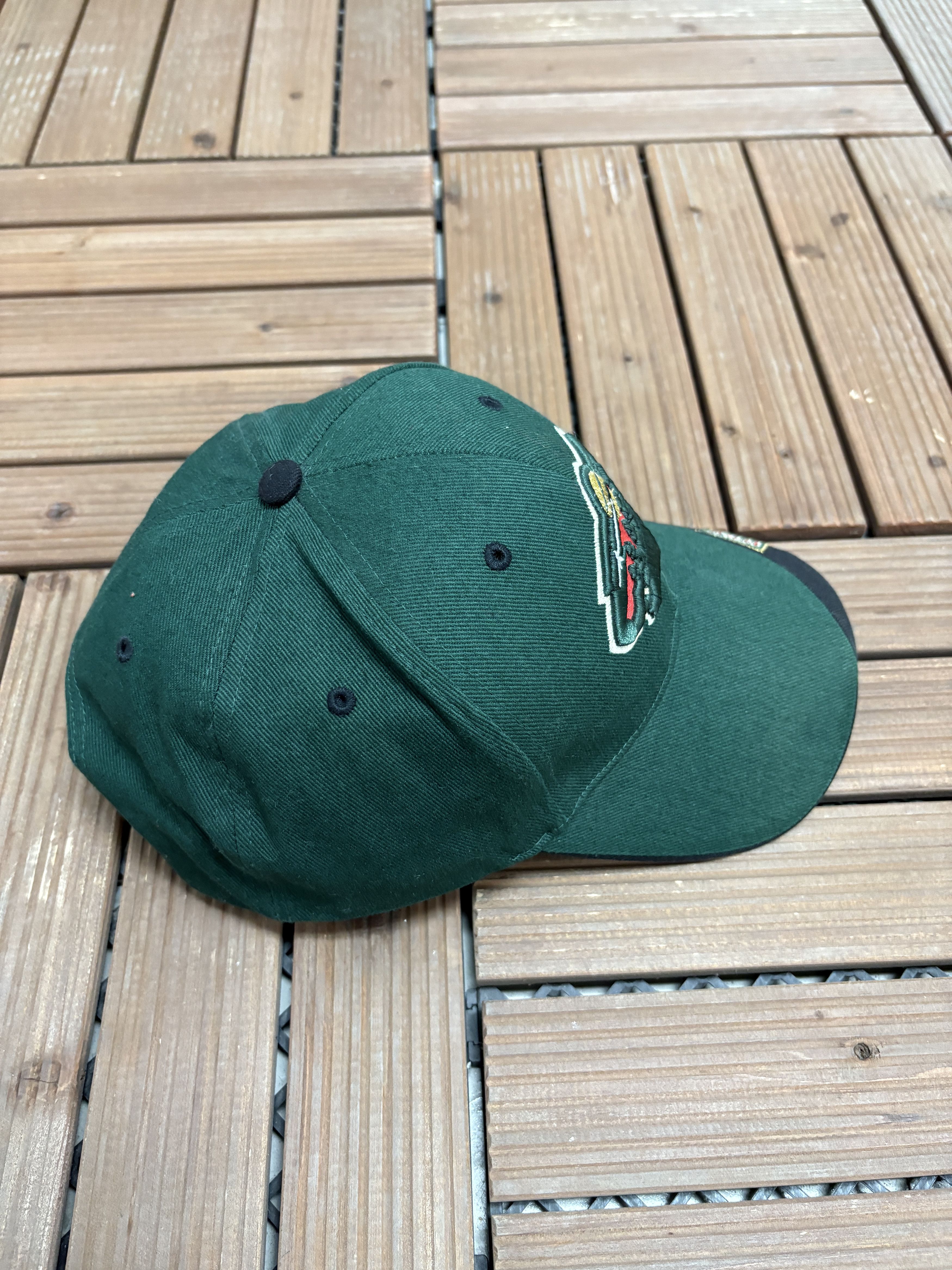 Vintage Minnesota Wild Vintage Green Strap Back Hat Cap Size ONE SIZE - 4 Thumbnail