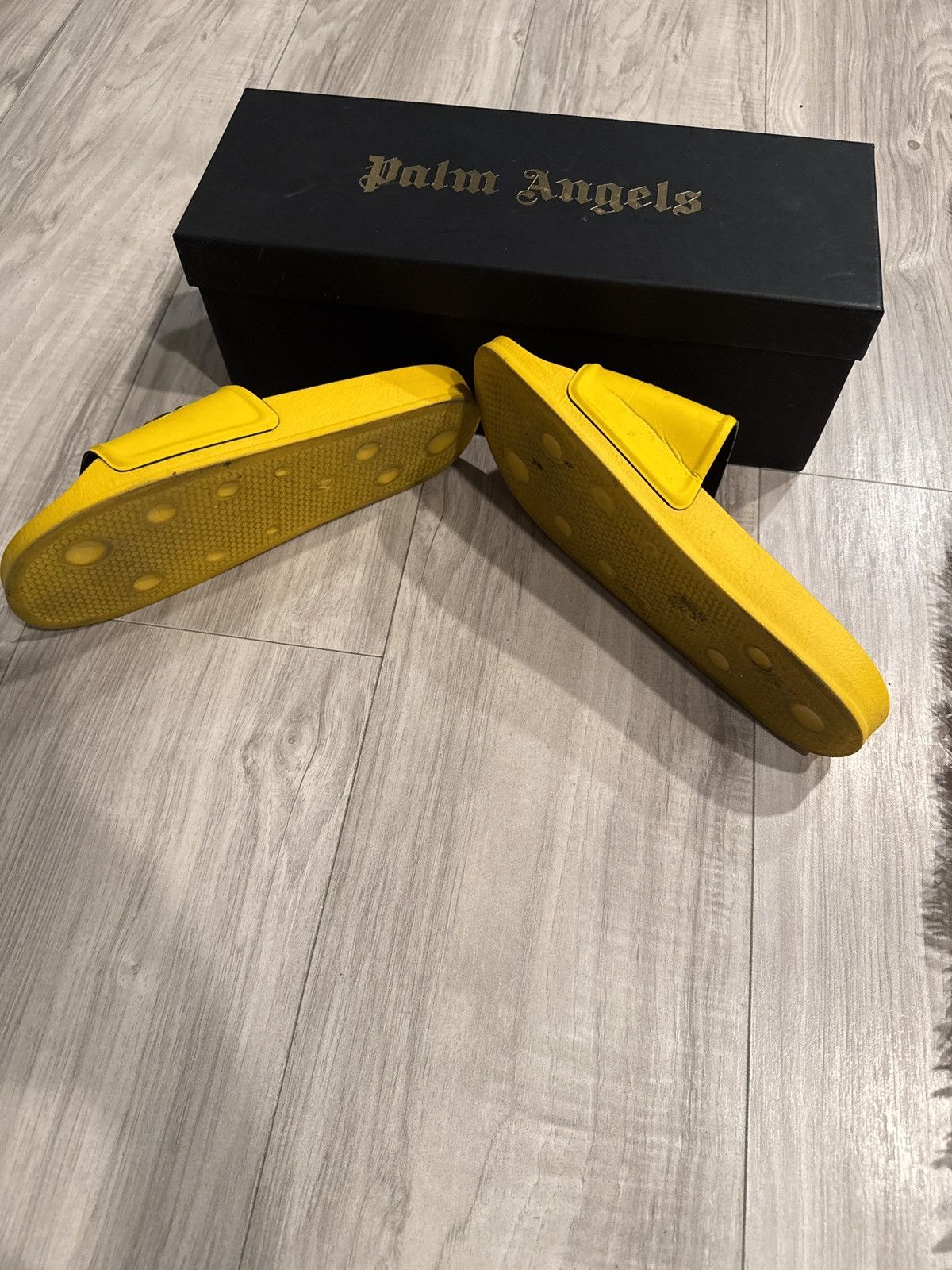 Palm Angels Palm Angels Pool Slider Yellow Black 40 Size US 7 / EU 40 - 5 Thumbnail