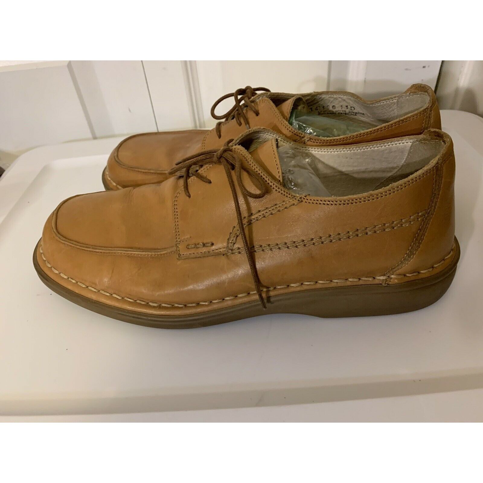 Vintage ANTICA CUOIERIA SHOEMAKER'S Men’s Sz 11D Leather Shoes Tan M Size US 11 / EU 44 - 6 Thumbnail