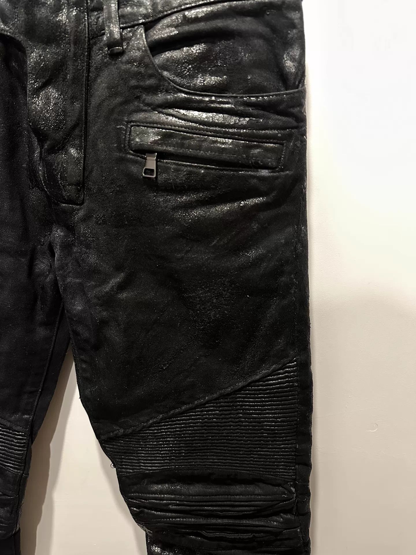 Balmain Balmain 2017 Coated Distressed Japan-Made Jeans Size US 30 / EU 46 - 2 Thumbnail