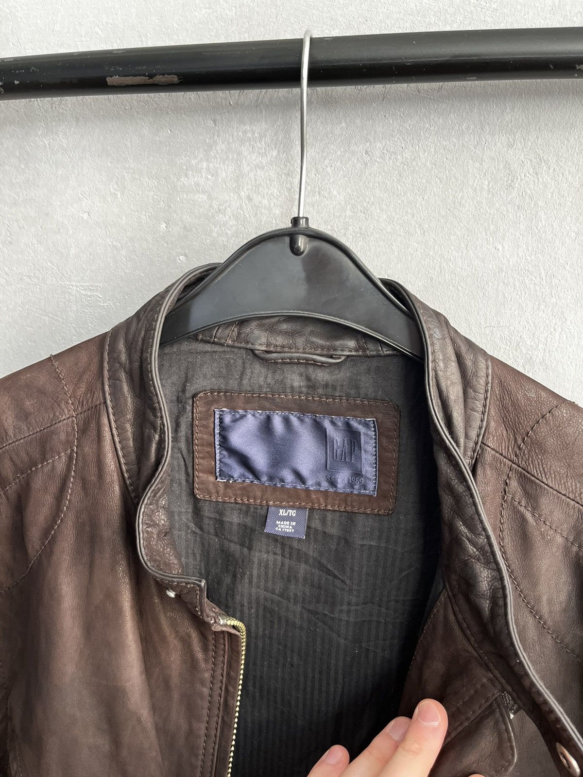 Gap × Vintage Gap biker leather jacket Size US XL / EU 56 / 4 - 15 Thumbnail