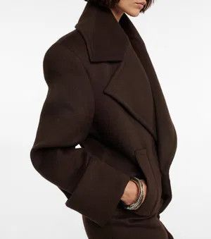 Saint Laurent Paris o1bcso1str1124 Coat in Coffee Size M / US 6-8 / IT 42-44 - 3 Thumbnail