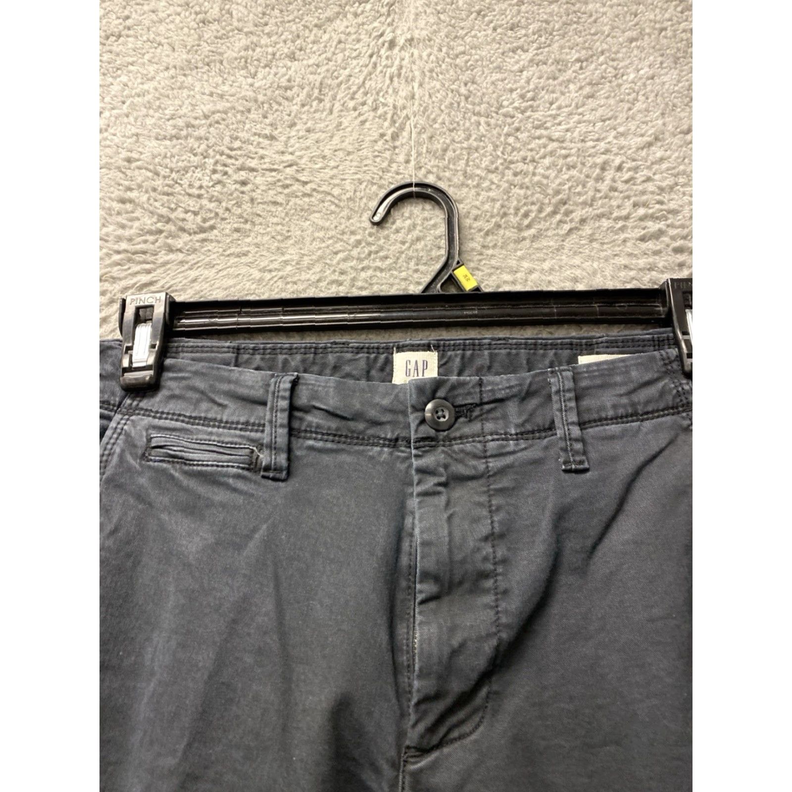 Gap GAP Pants Mens 30x32 Slim Chino Straight Leg Faded Black Stretch 5-Pocket Logo Zipper Button Casual Workwear Travel Adult Mens Size US 30 / EU 46 - 2 Thumbnail