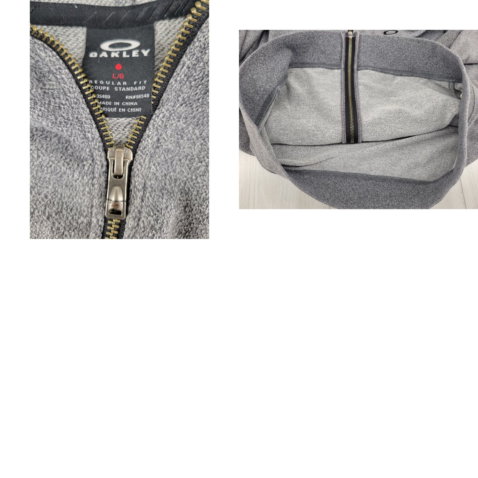 Oakley Oakley Hoodie Mens LRG Gray Full Zip Pockets Size US XL / EU 56 / 4 - 8 Thumbnail