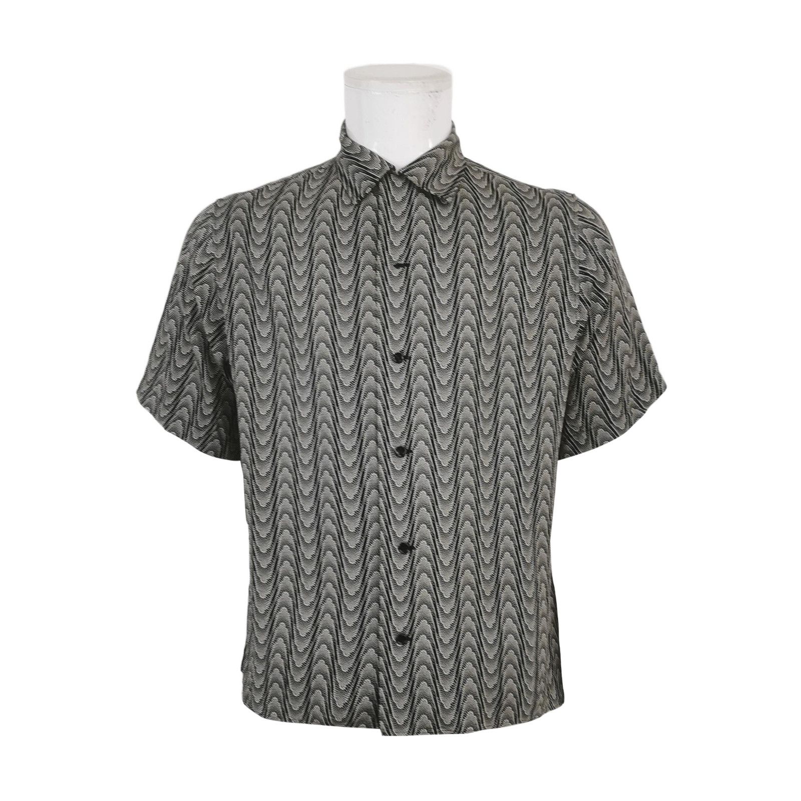 Celine Celine Wave Print Button Up Shirt Size M Size US M / EU 48-50 / 2 - 1 Thumbnail