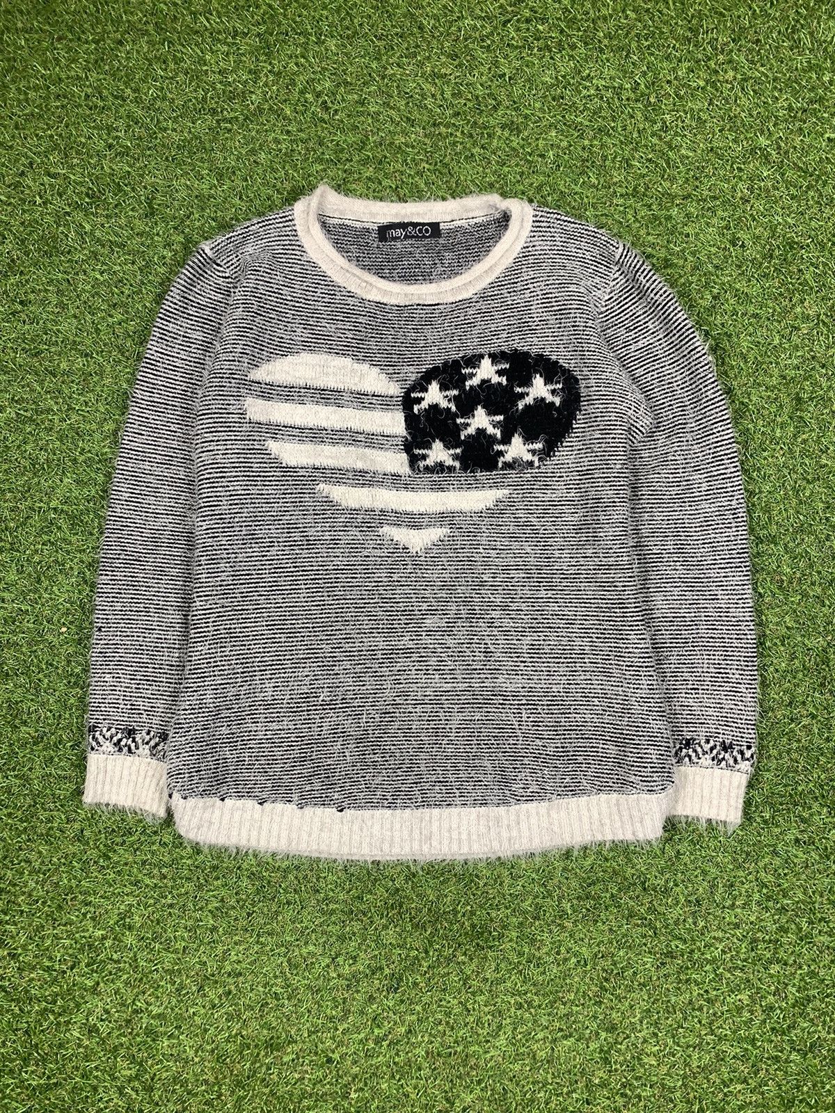 Vintage Vintage 90s Mohair sweater heart Love streetwear style Size M / US 6-8 / IT 42-44 - 1 Thumbnail