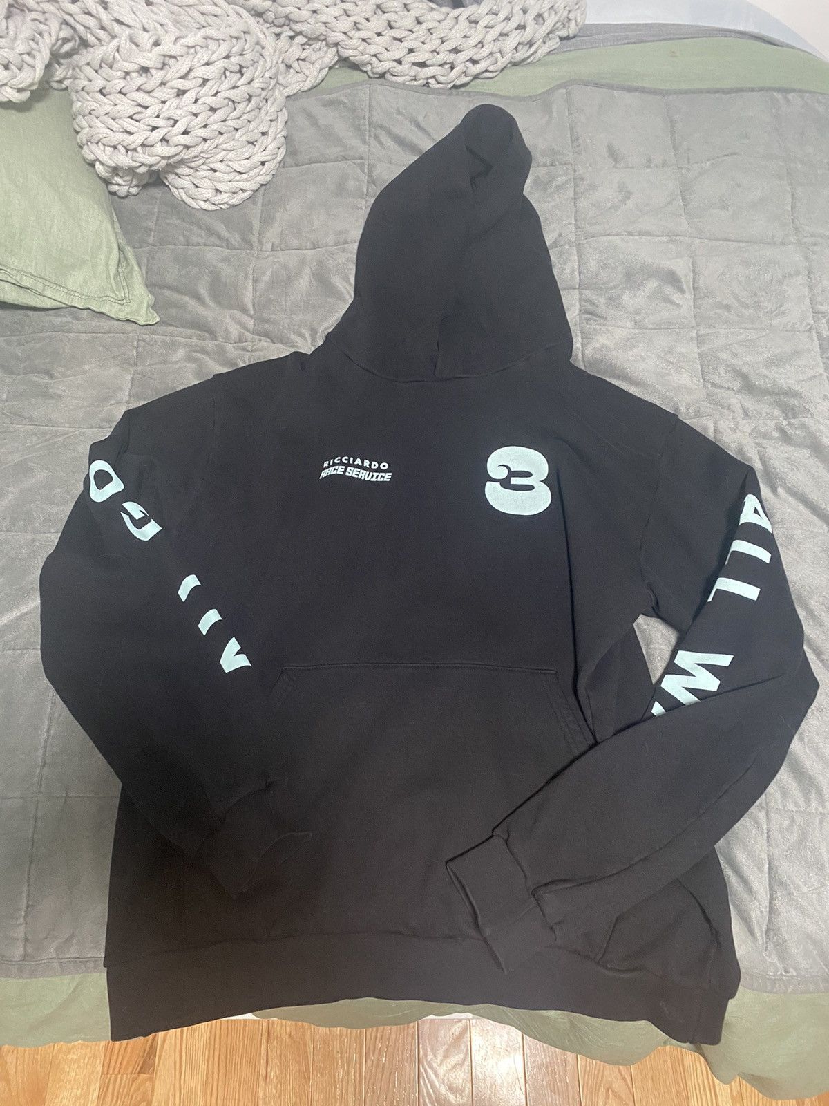 image of Race Service Daniel Ricciardo Hoodie in Black, Men's (Size XL)