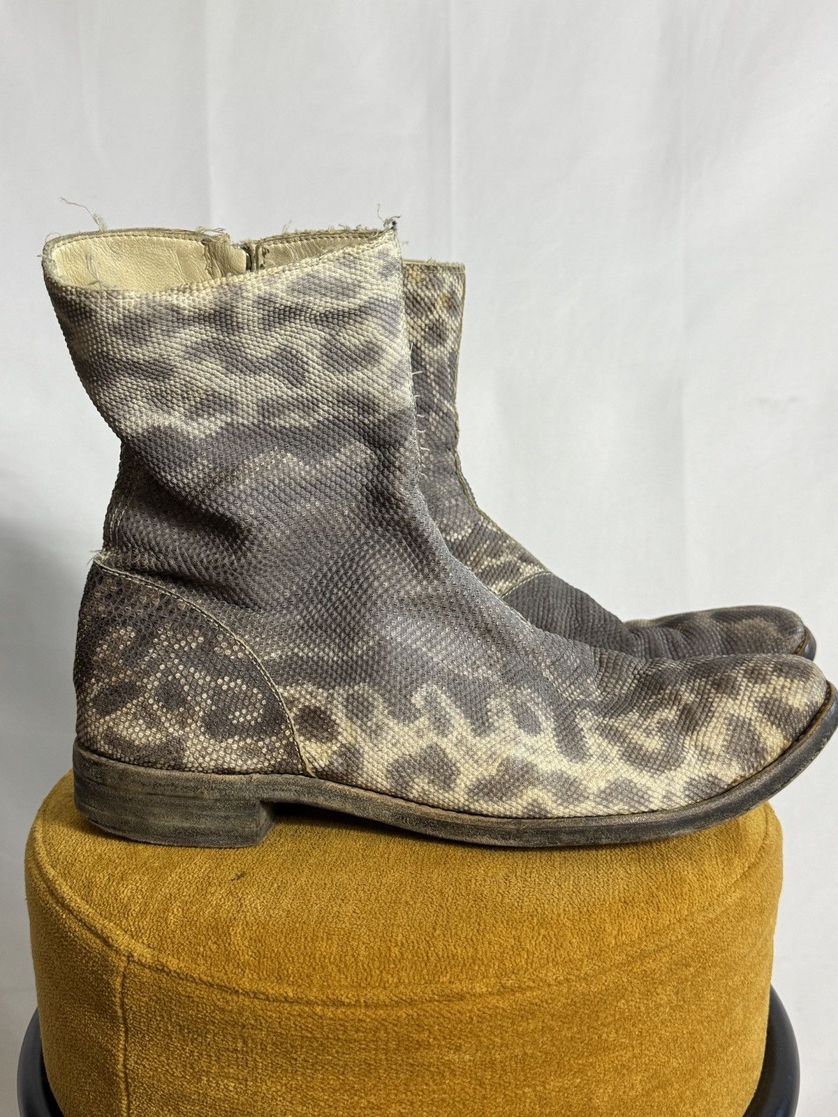 A1923 Augusta Lizard Leather Back Zip Boots Size US 9 / EU 42 - 3 Thumbnail